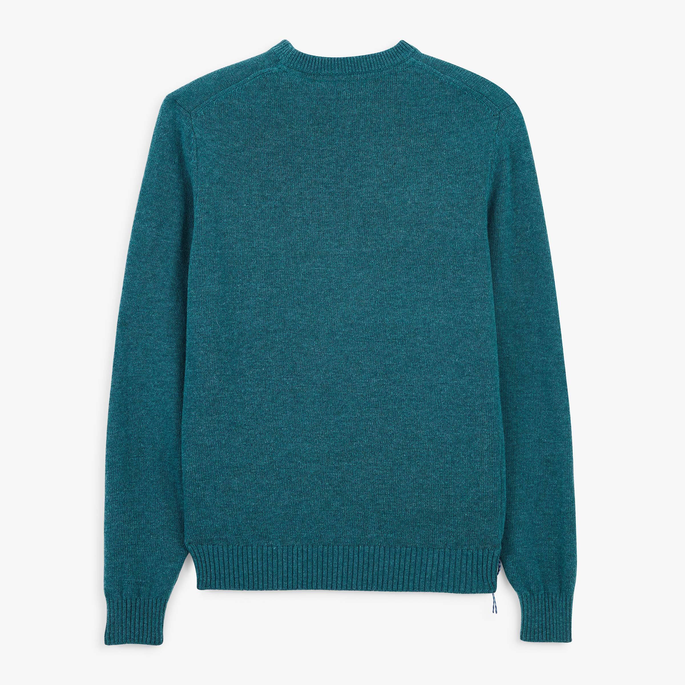 MADANI duck blue crew-neck wool sweater sbplay SERGE BLANCO Blue
