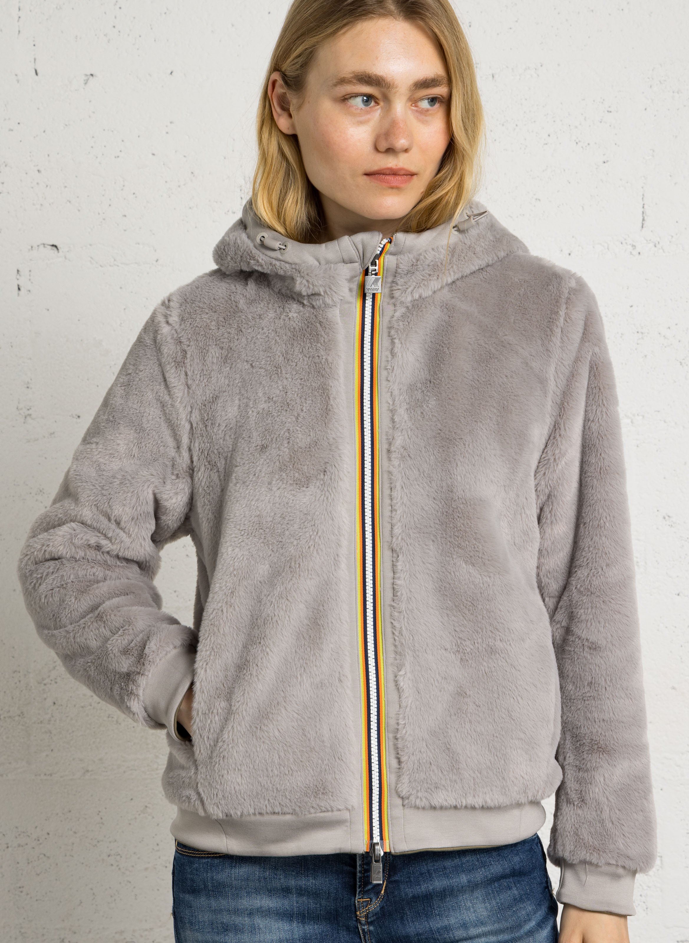 Rechte sweater met opstaande kraag K-WAY Groen