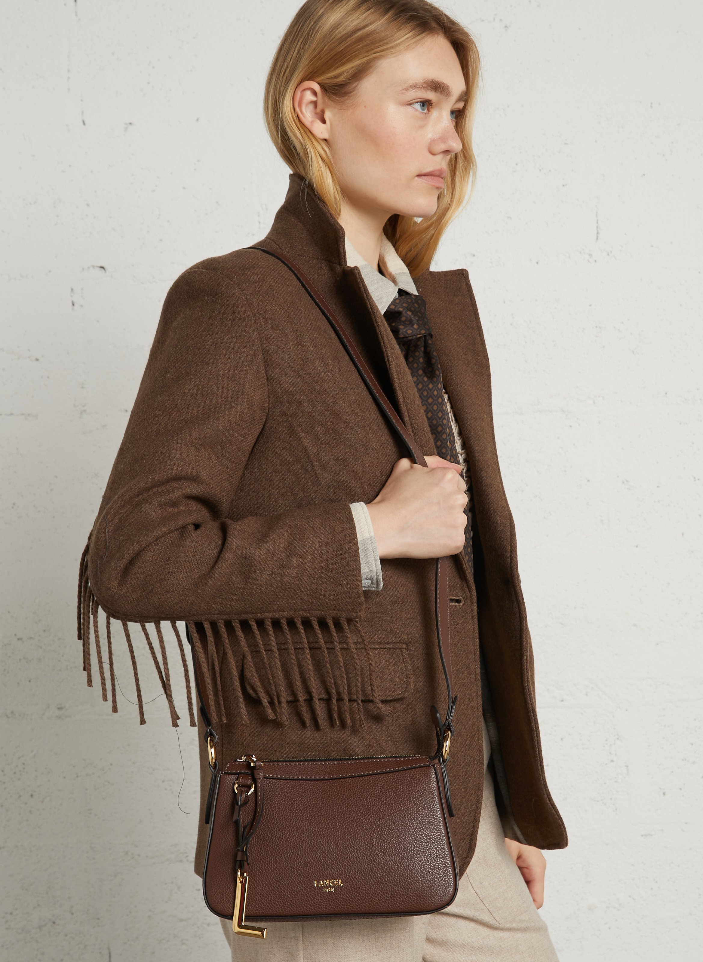 Dori leather shoulder bag LANCEL Brown
