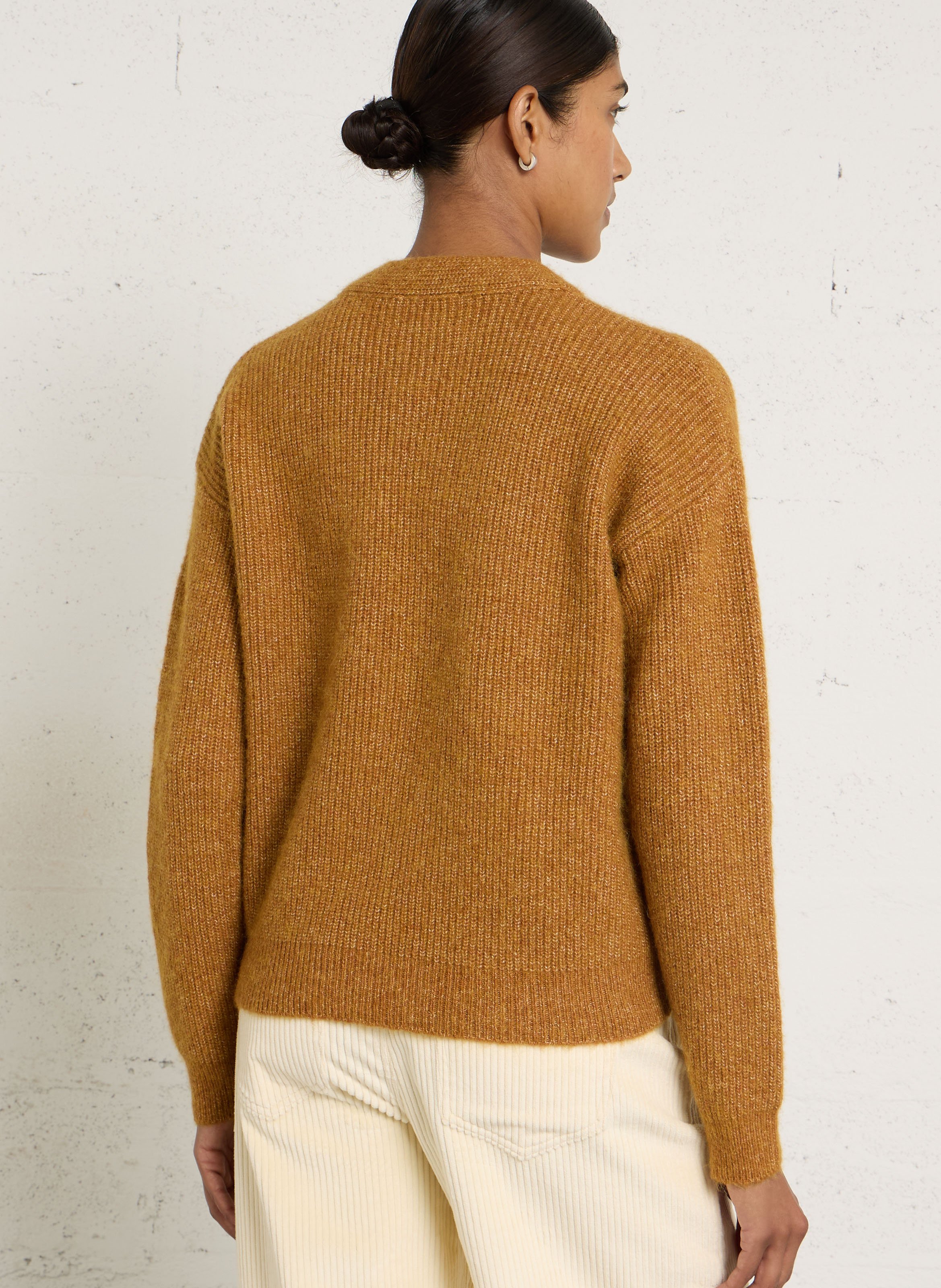 Pull col rond en laine mélangée MAISON 123 Doré