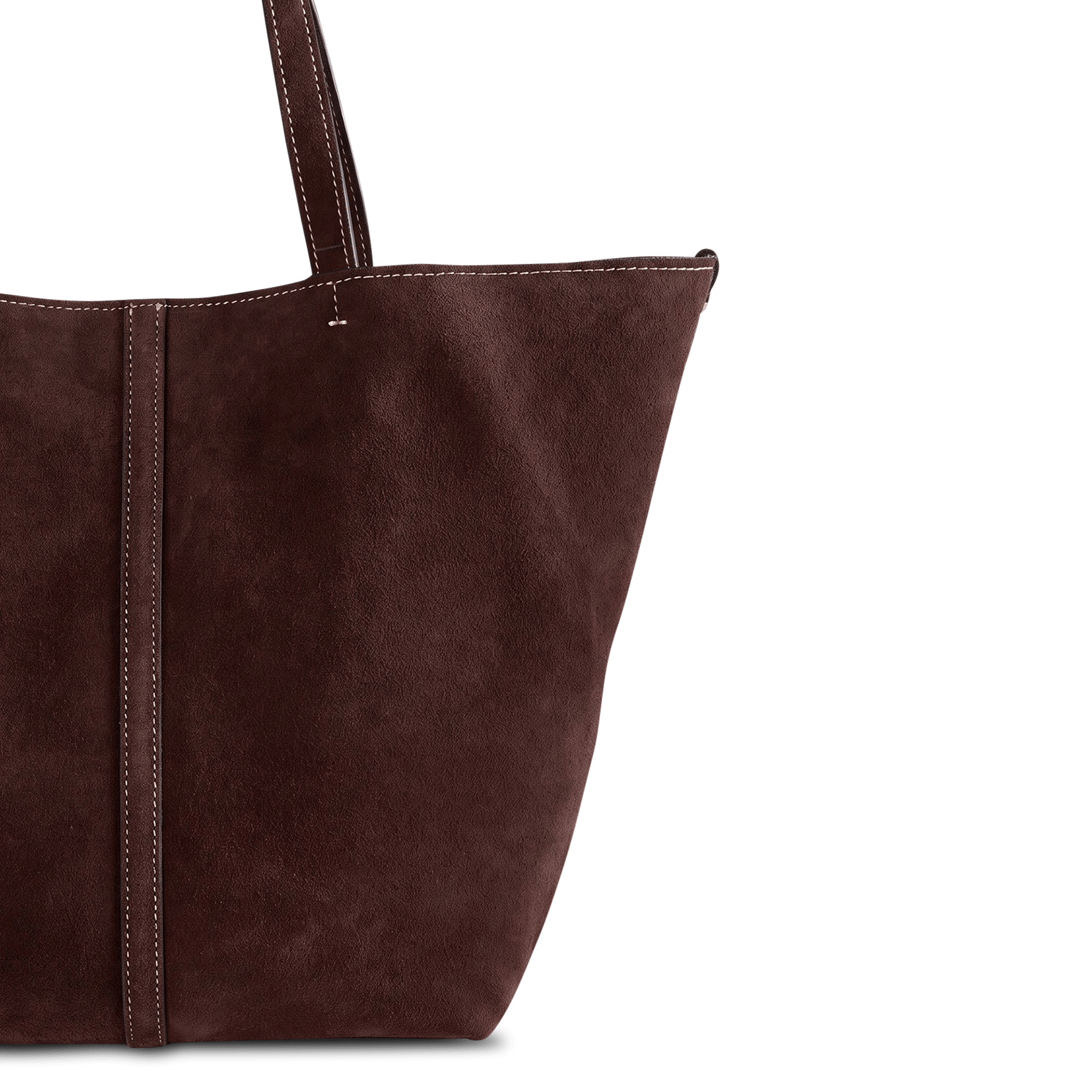 Suede tote bag VANESSA BRUNO Brown
