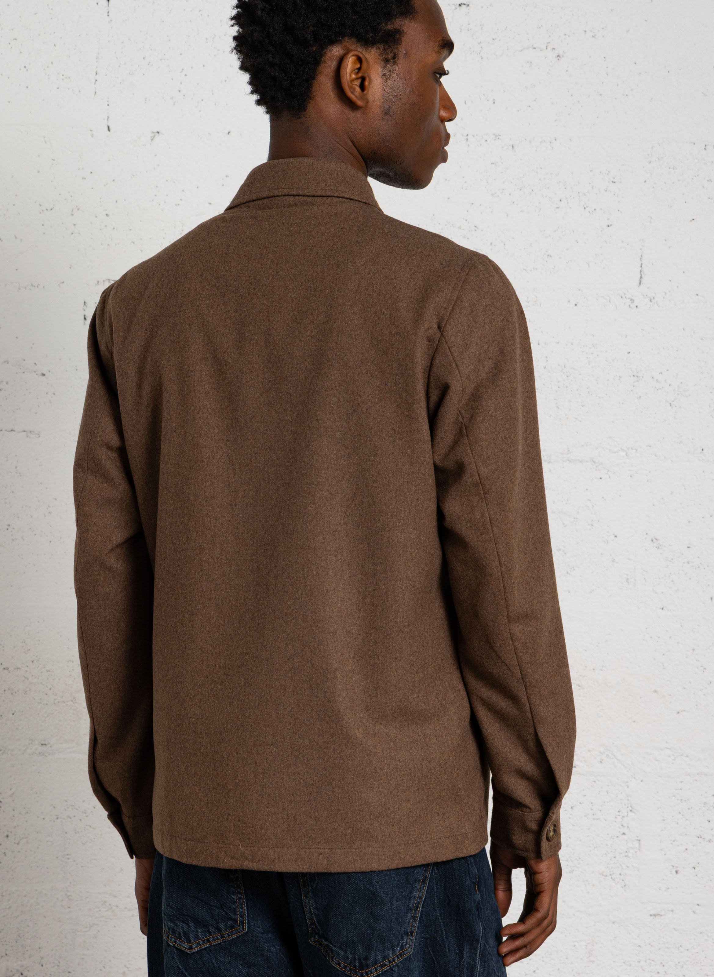 Chemise droite col classique IMPERIAL Marron