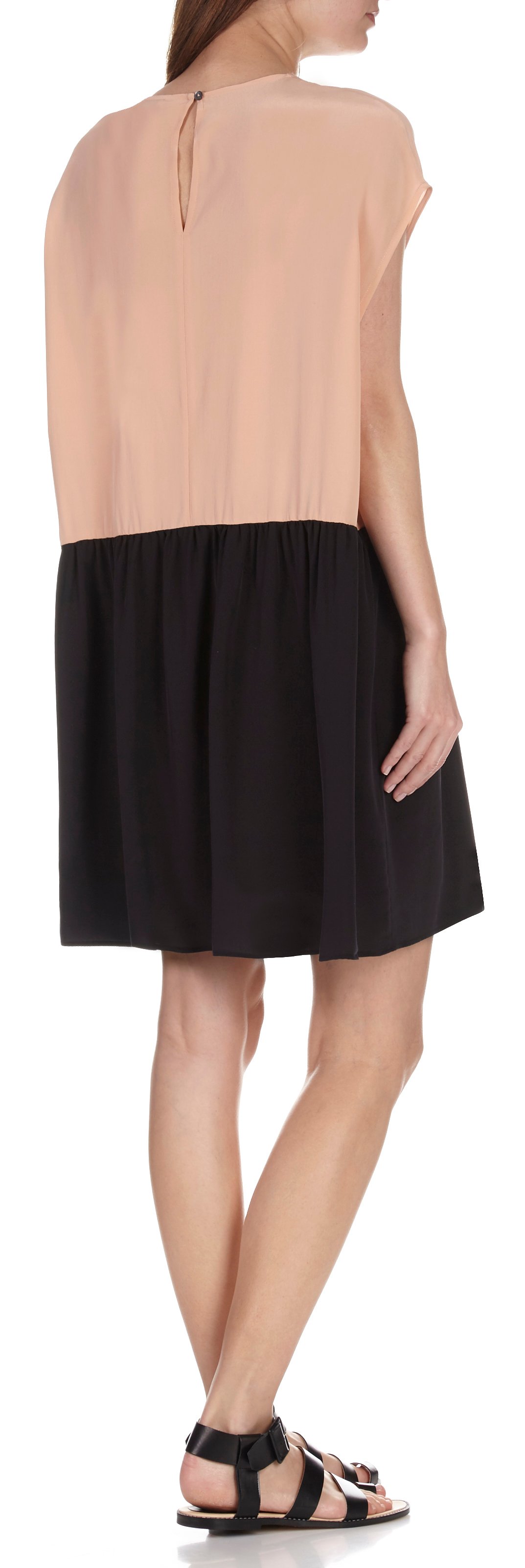 Oversized silk dress ATTIC AND BARN Beige