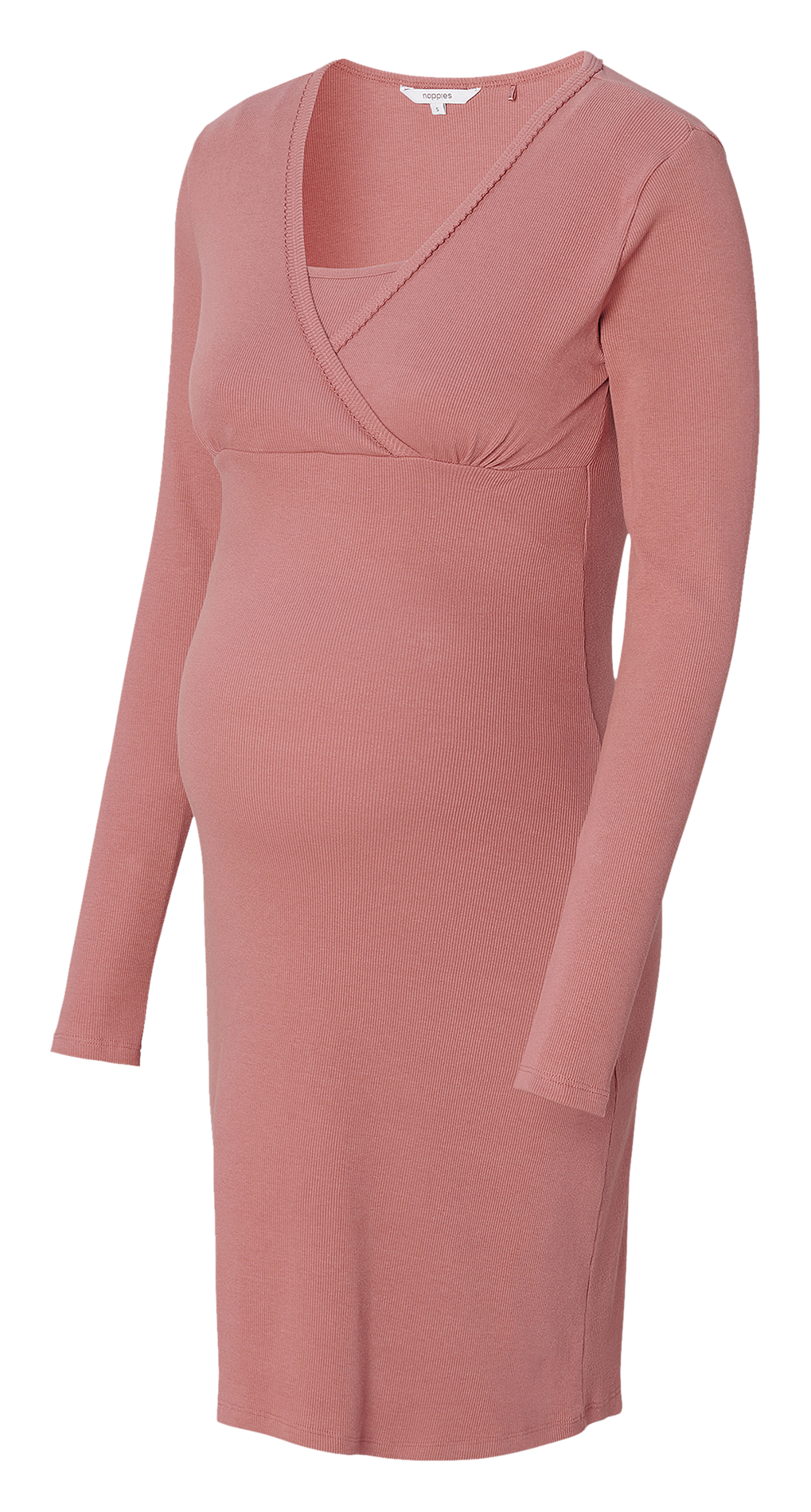 Stretch organic cotton nursing nightdress NOPPIES Pink