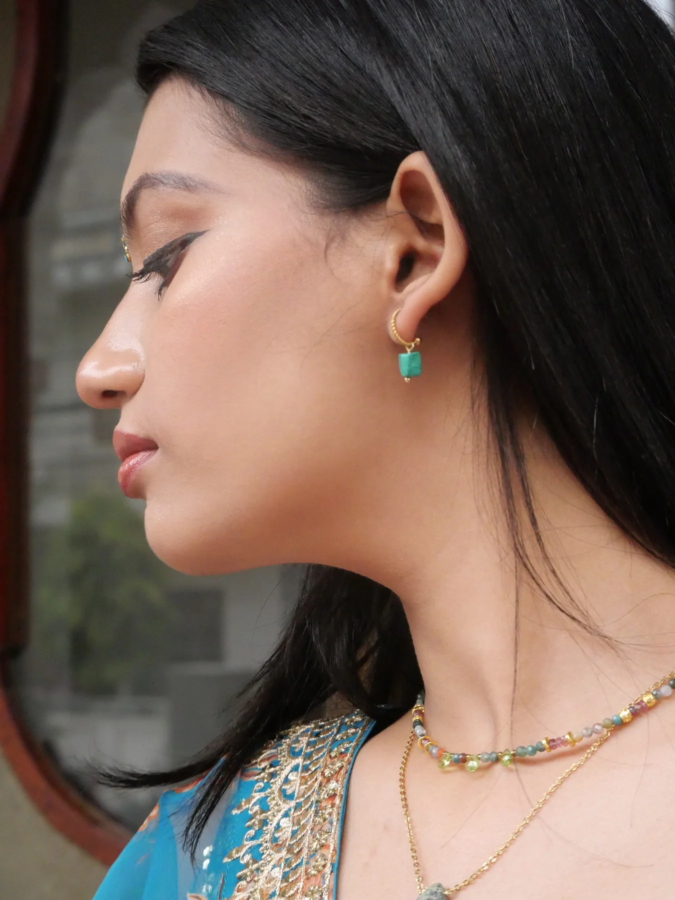 Amazonite earrings GINANDGER Green