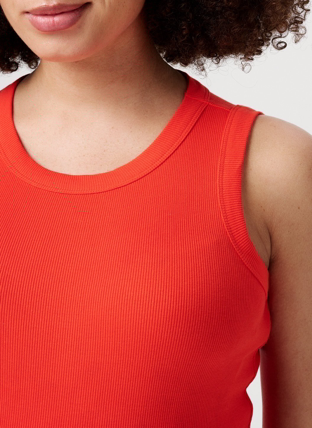 Débardeur côtelé en coton bio NOPPIES Rouge