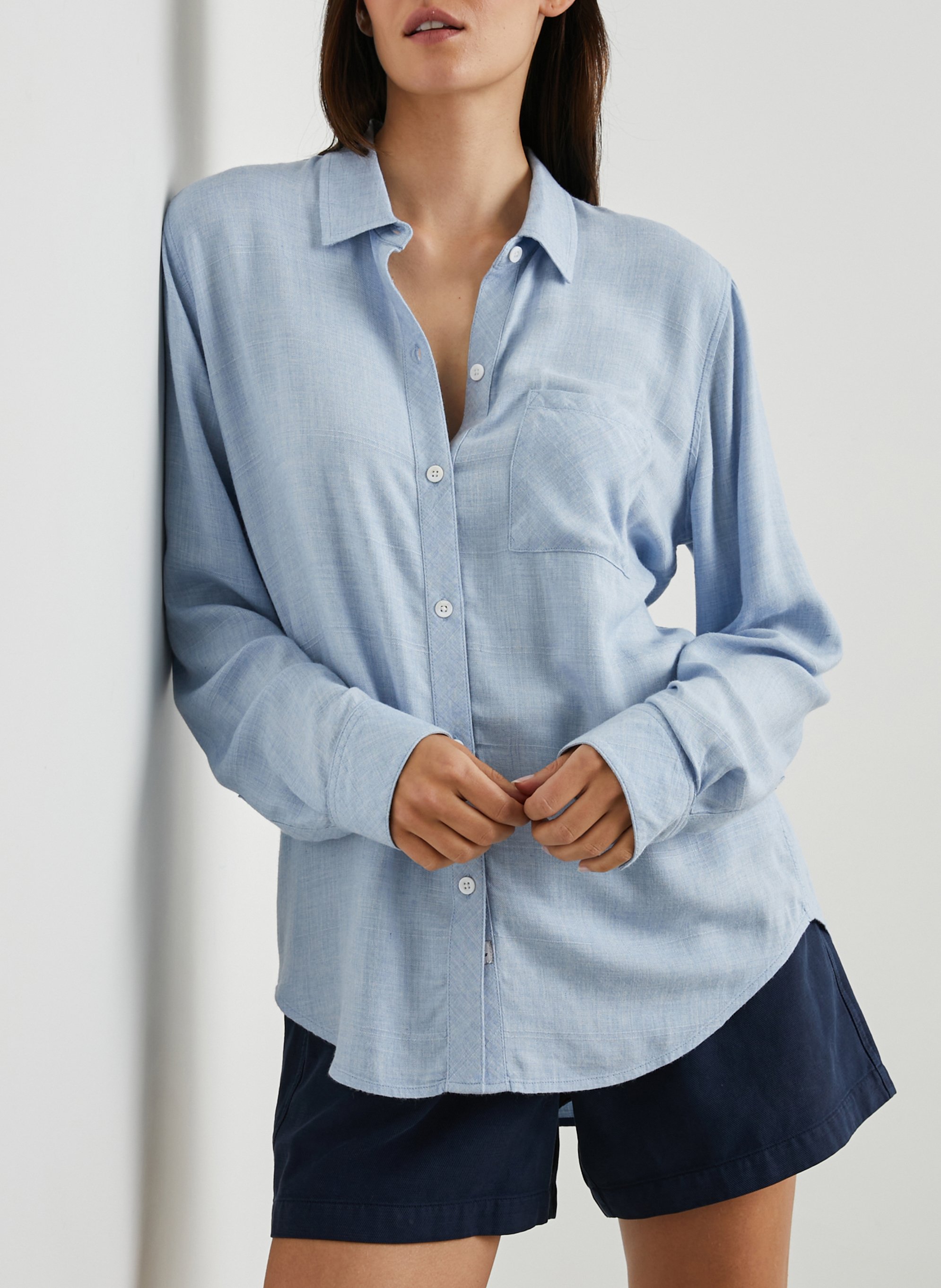 Straight checked shirt RAILS Blue