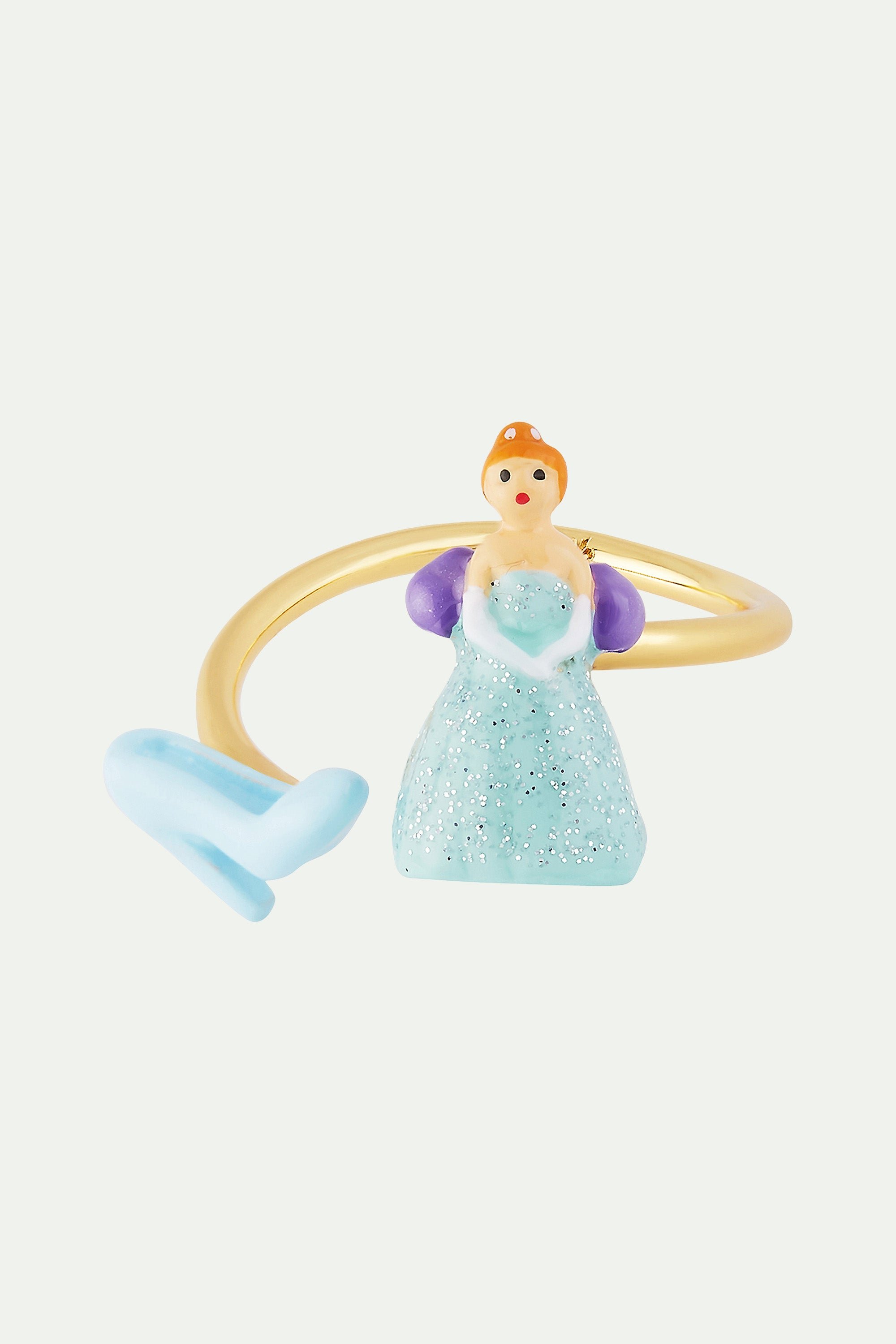Cinderella Adjustable Ring and Shoe LES NEREIDES Blue