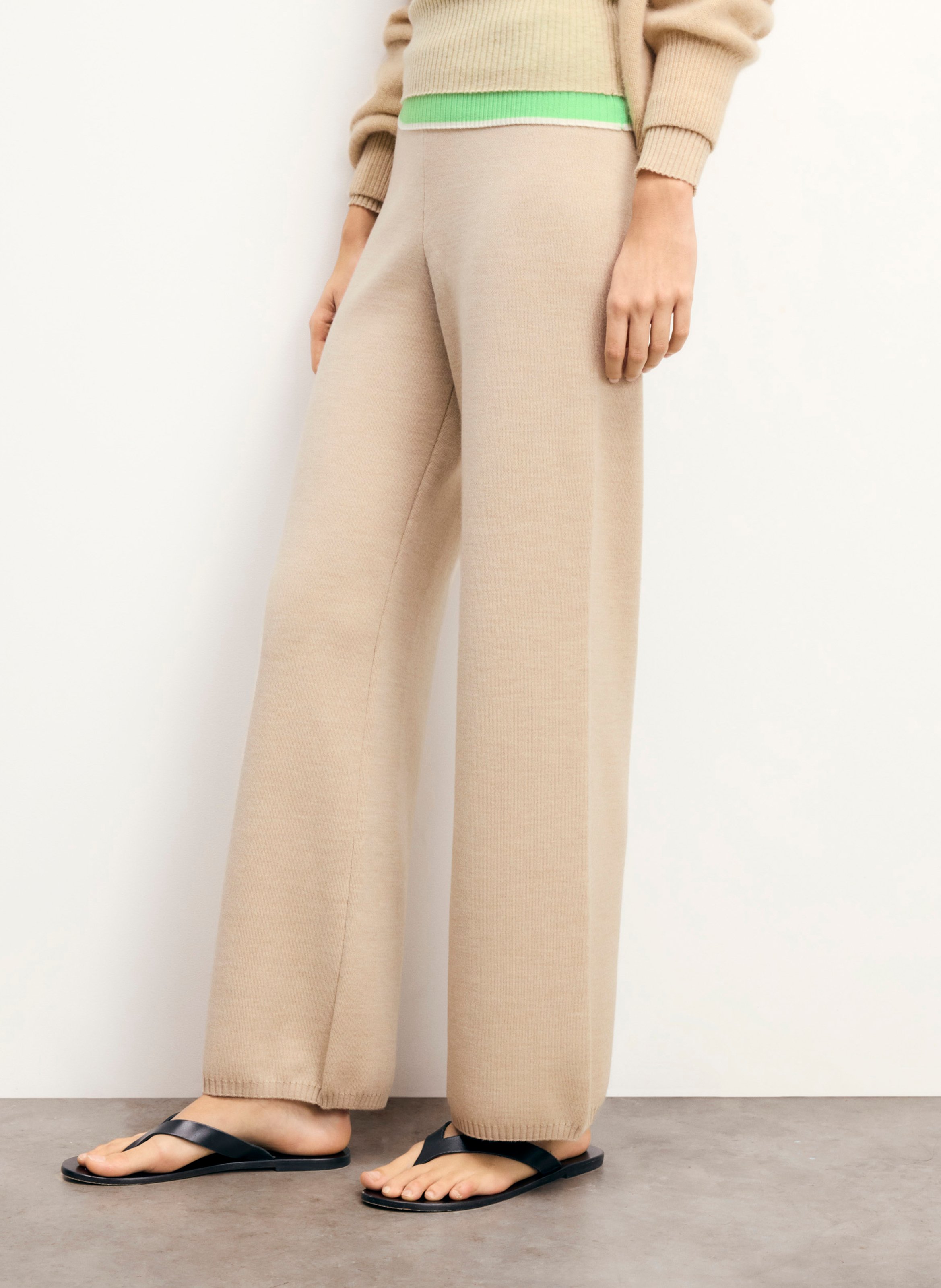 Bandol straight woollen trousers FROM FUTURE Beige