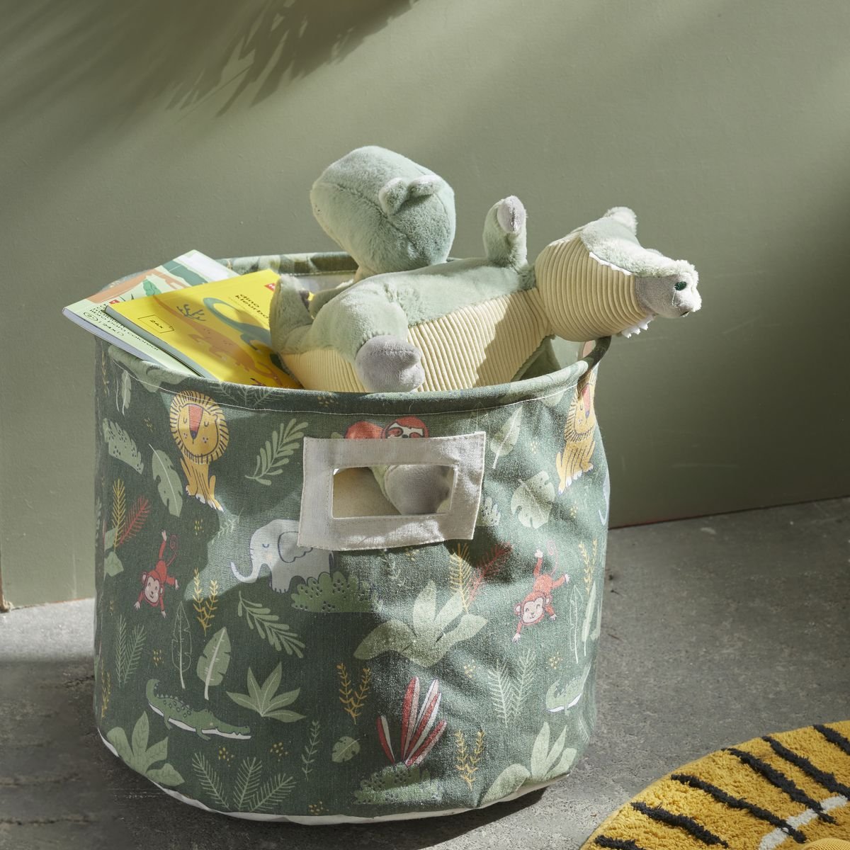 Round storage basket FACTORY Green