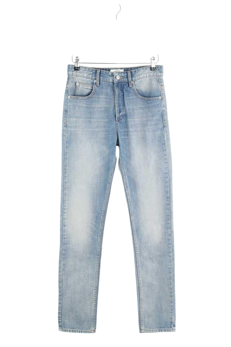 Cotton straight jeans ISABEL MARANT ÉTOILE - SECONDE MAIN Blue
