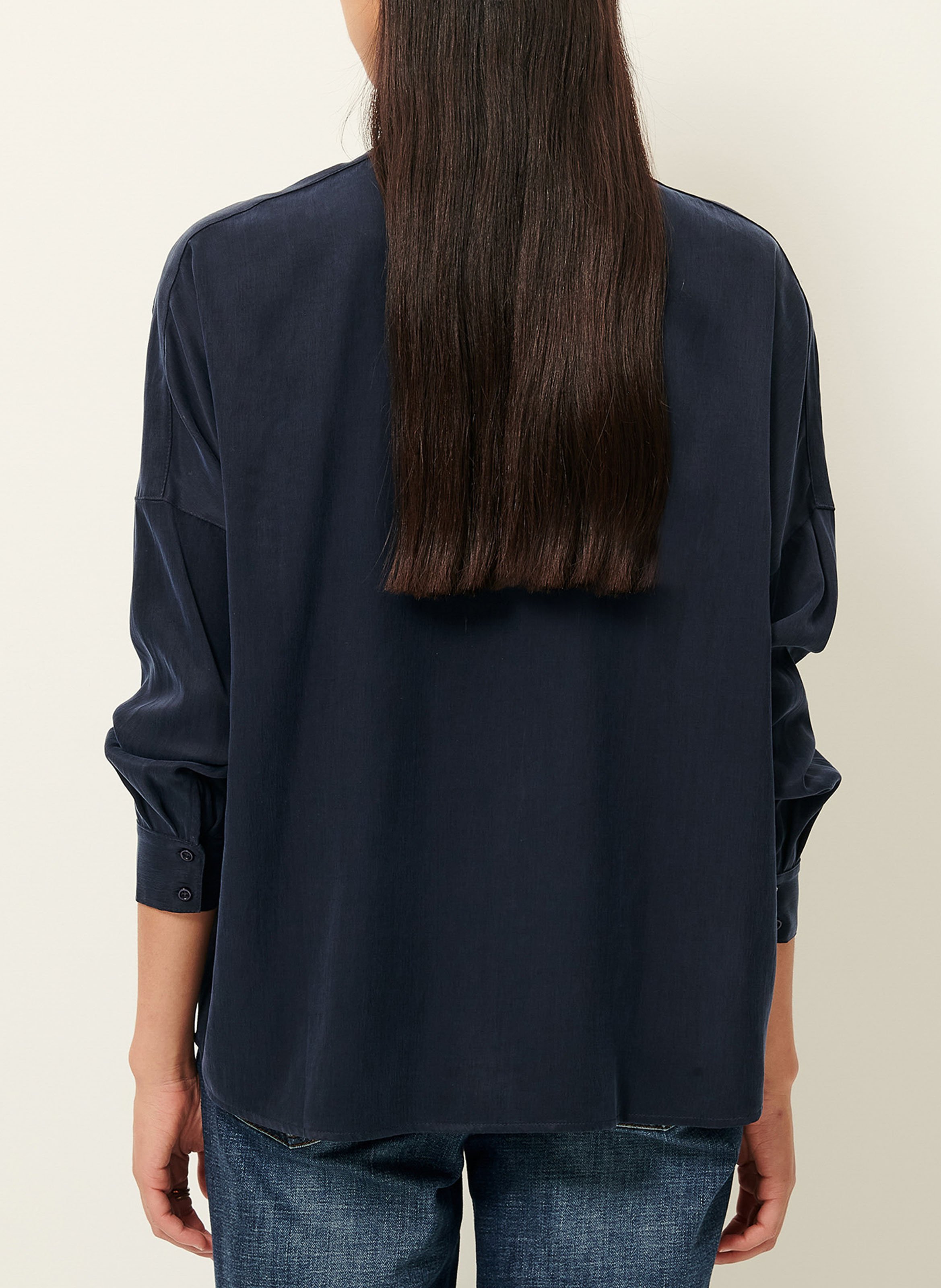 Chemise col classique satinée  SESSUN Bleu