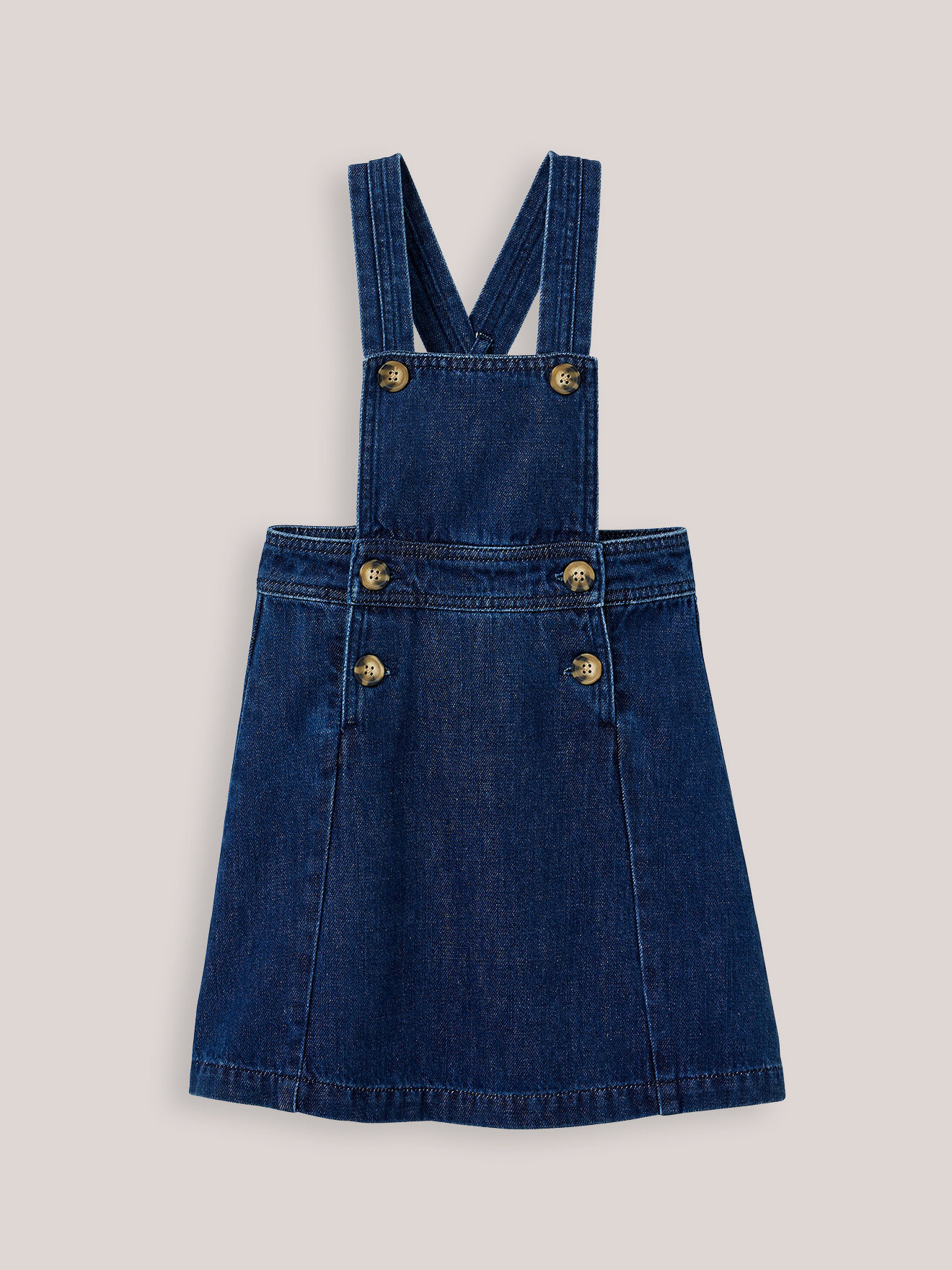 Denim apron dress CYRILLUS Blue