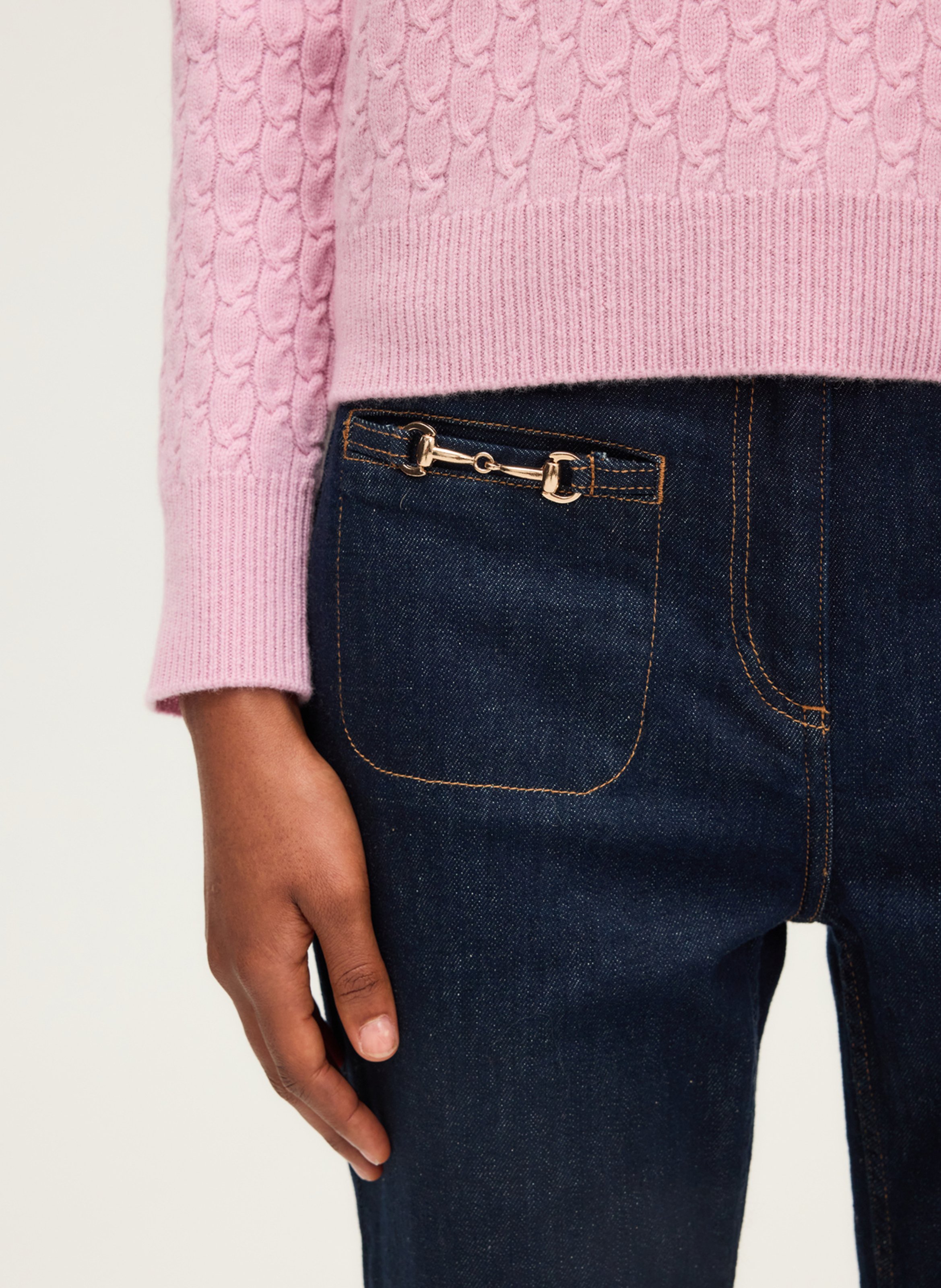 Pull col rond en laine PABLO Rouge