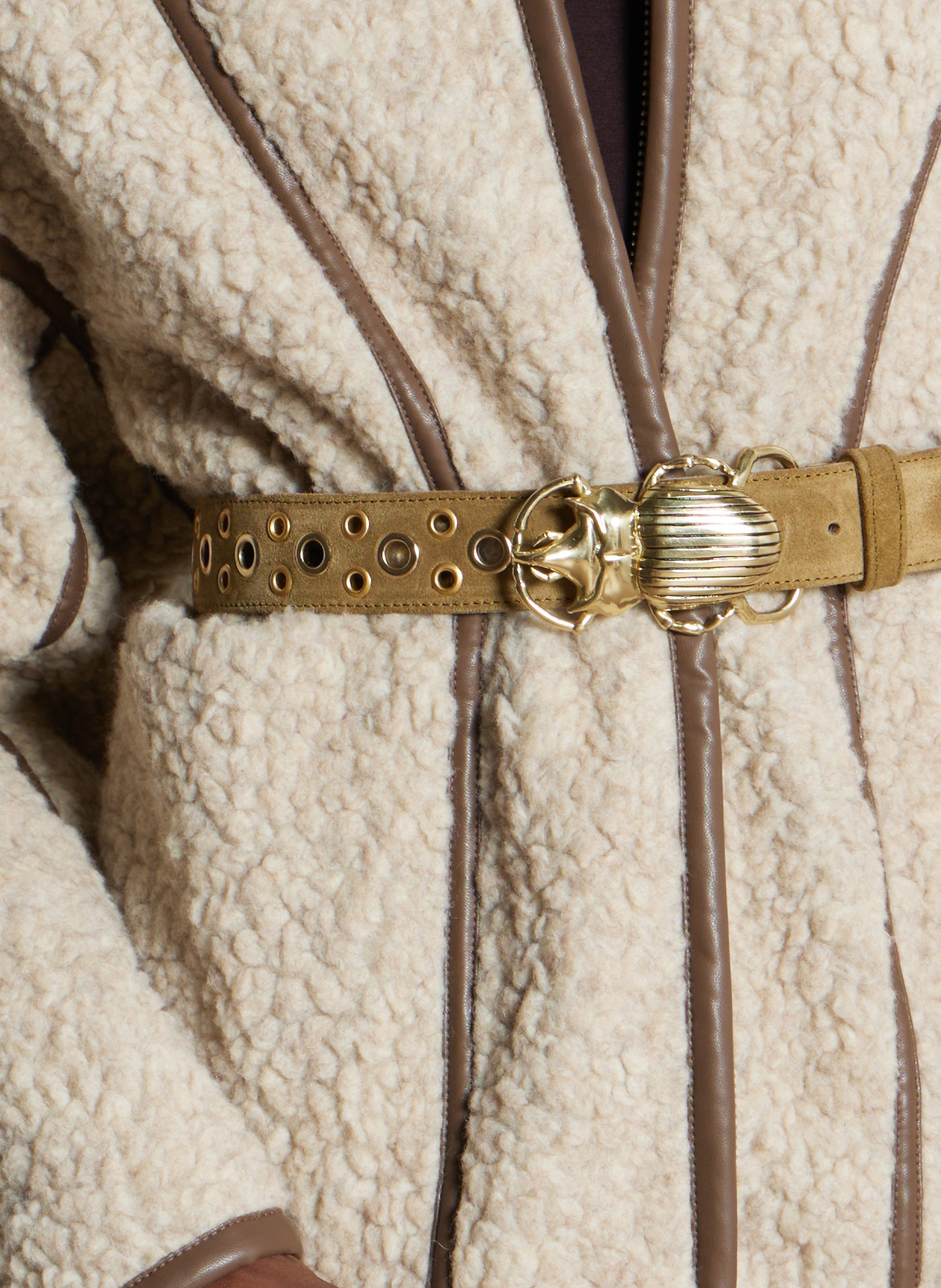 Ceinture en cuir mélangé CLARIS VIROT Vert