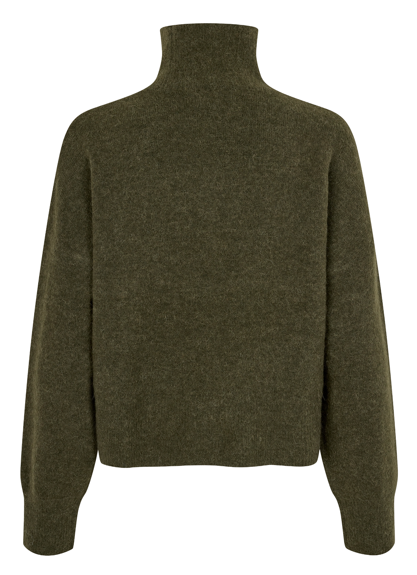 Pull col montant en alpaga et laine mérinos mélangés  SAMSOE SAMSOE Vert