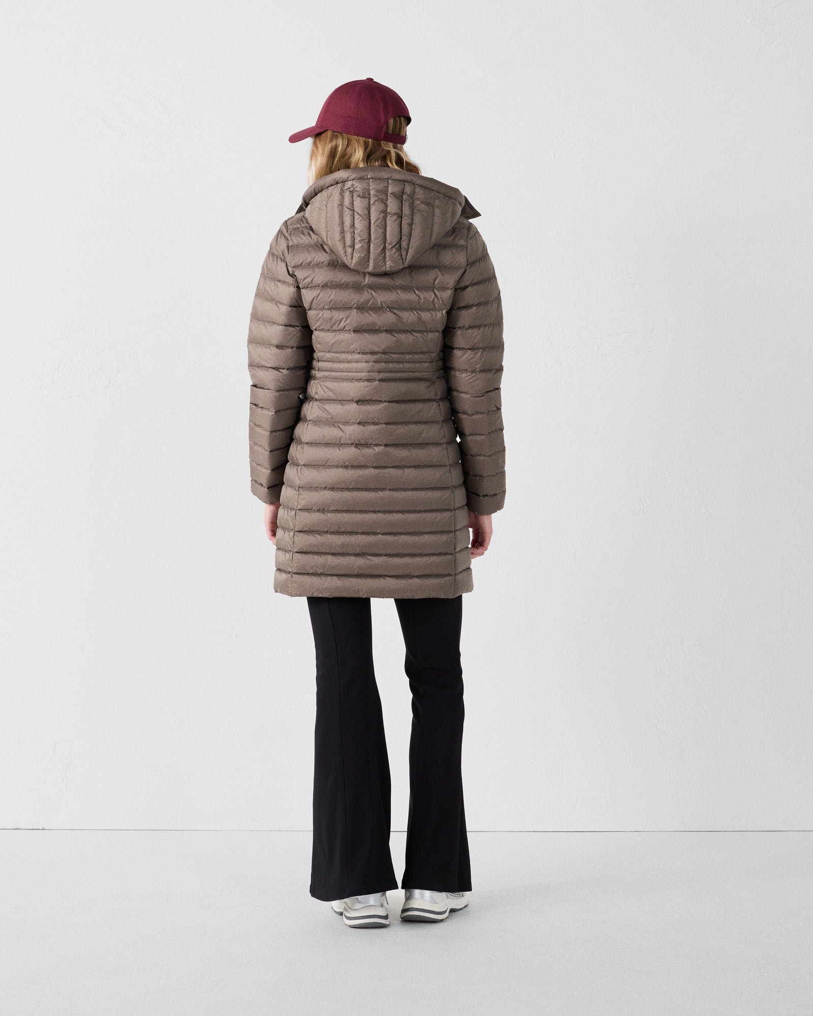 Long hooded puffer coat vero 2.0 JOTT Beige