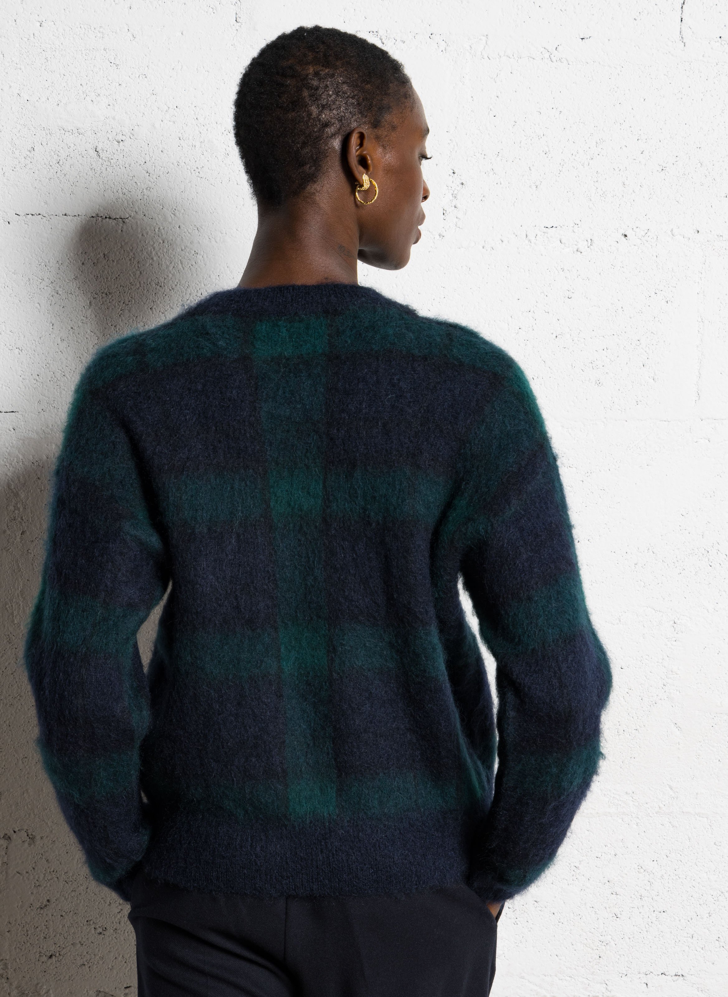 Pull col rond en laine mélangée POMANDERE Multicolore