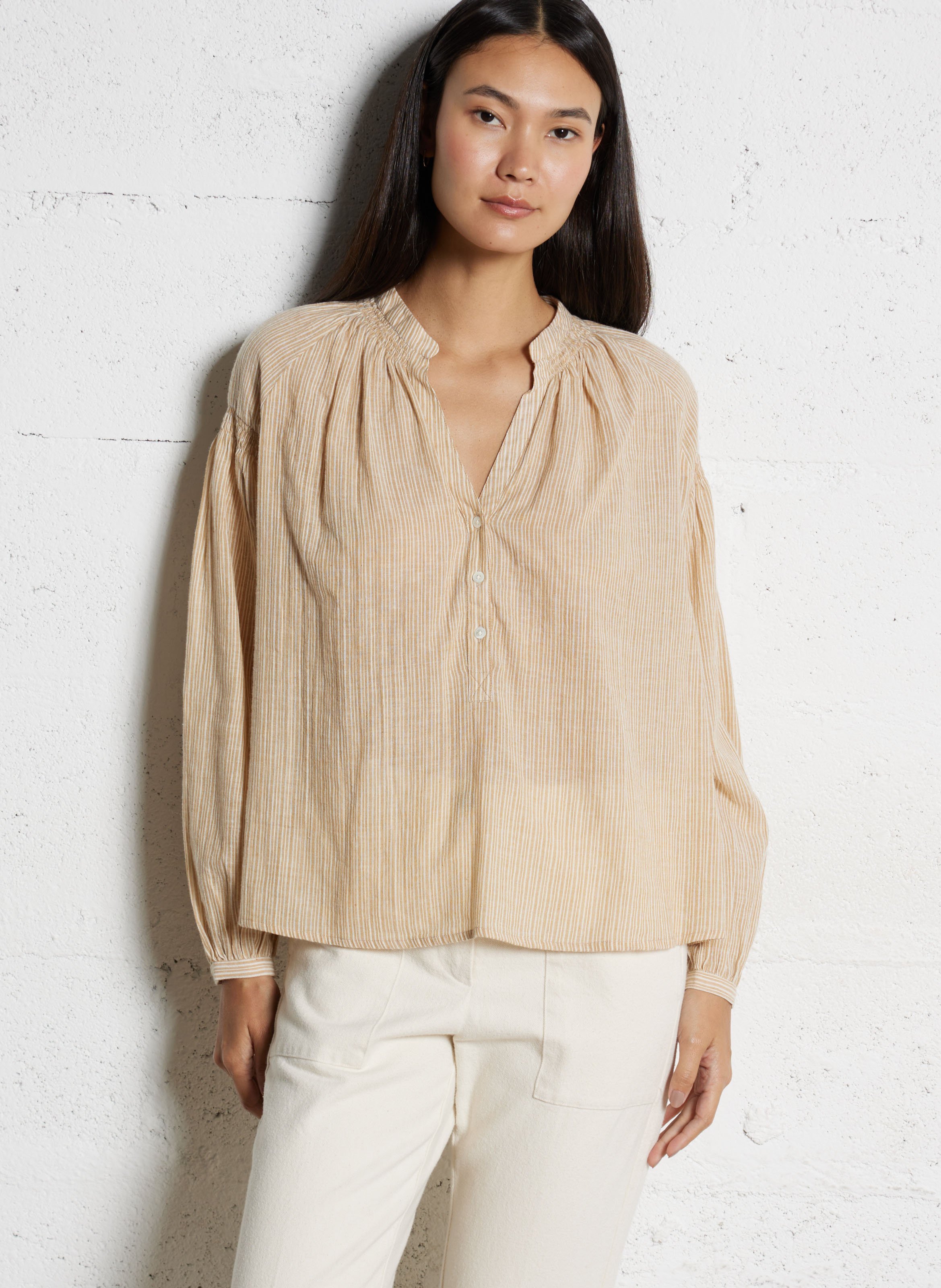 Blouse ample en coton HARTFORD Multicolore