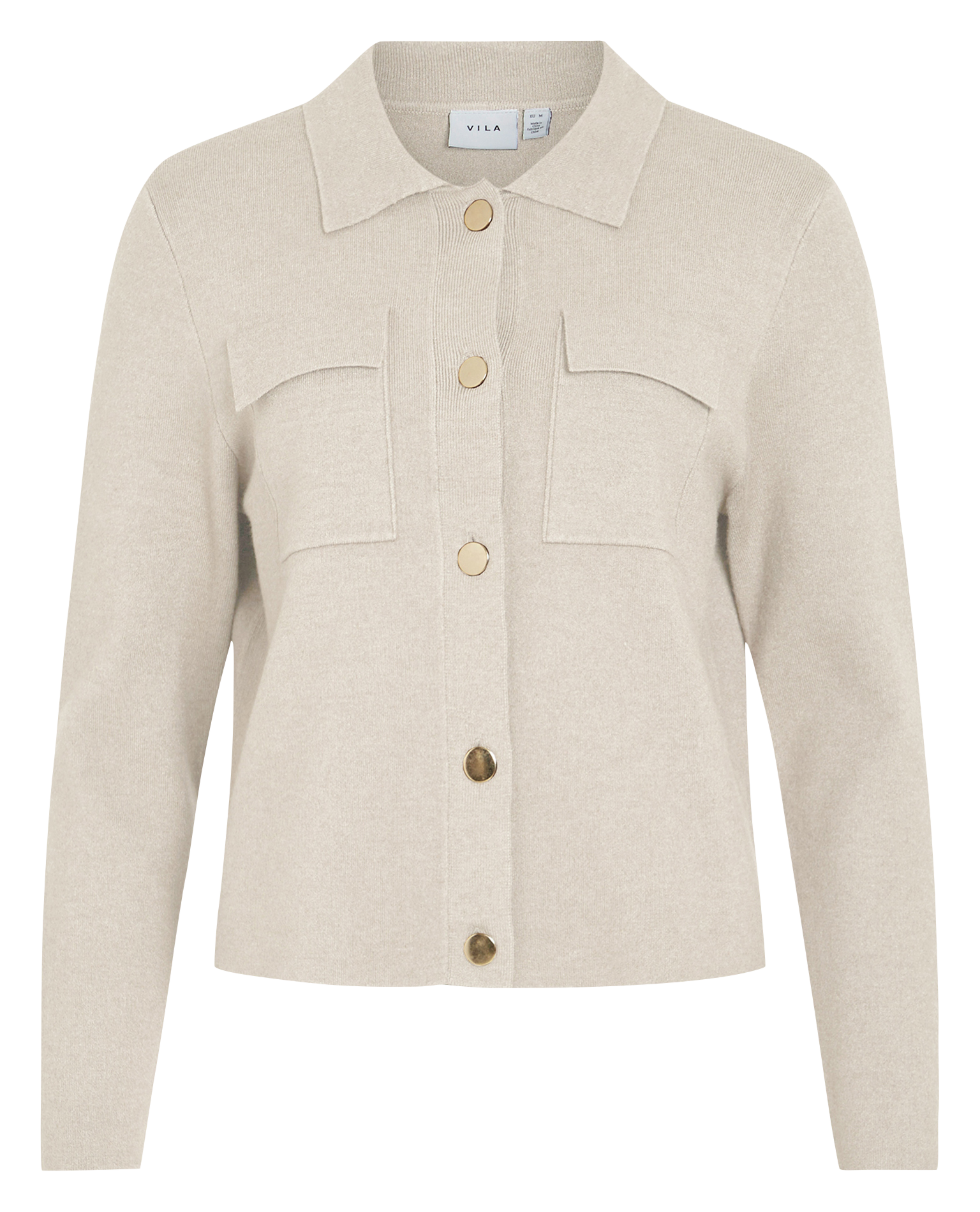Gilet col classique  VILA Beige