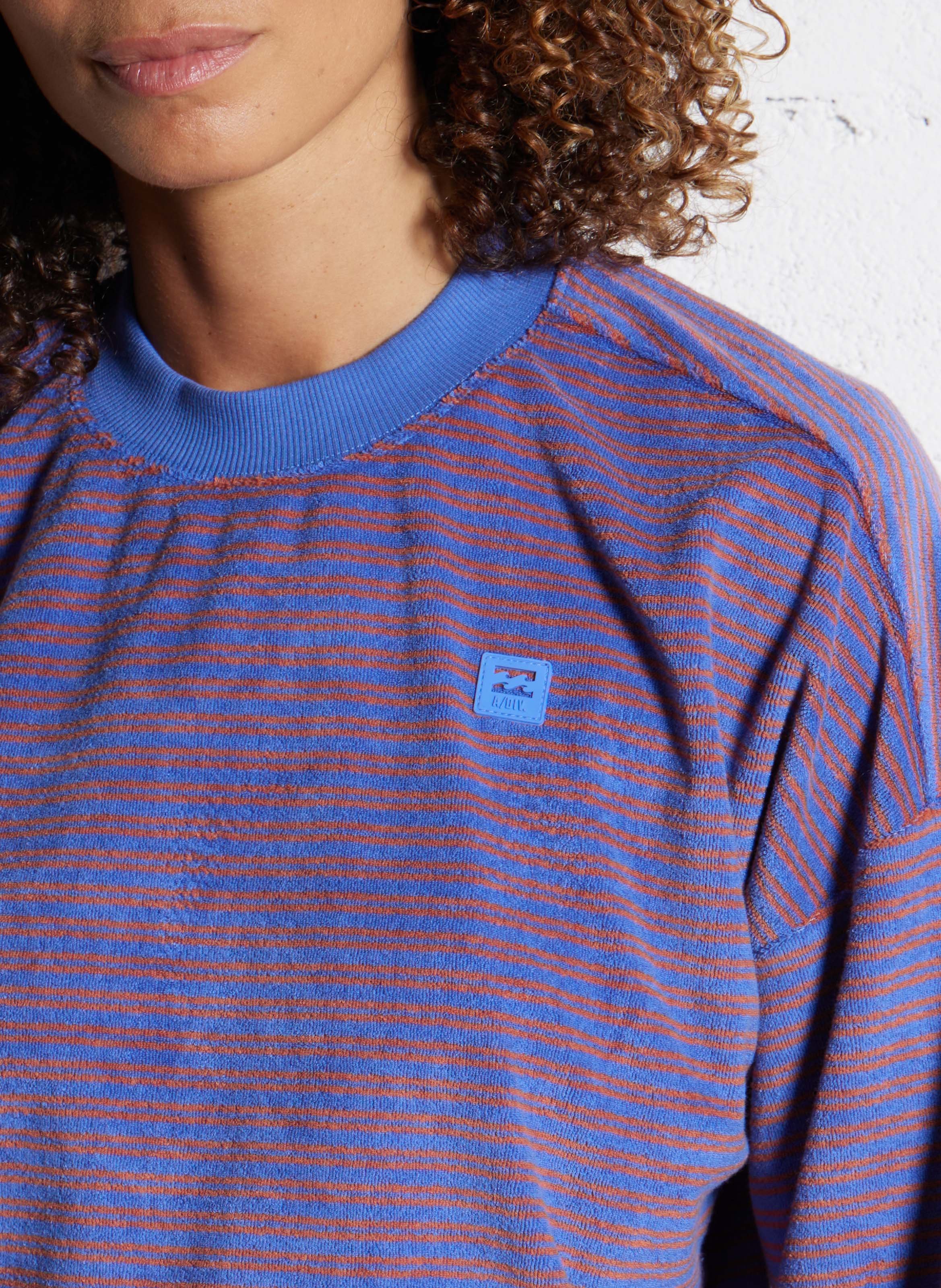 Sweat oversize col montant en coton mélangé BILLABONG Bleu