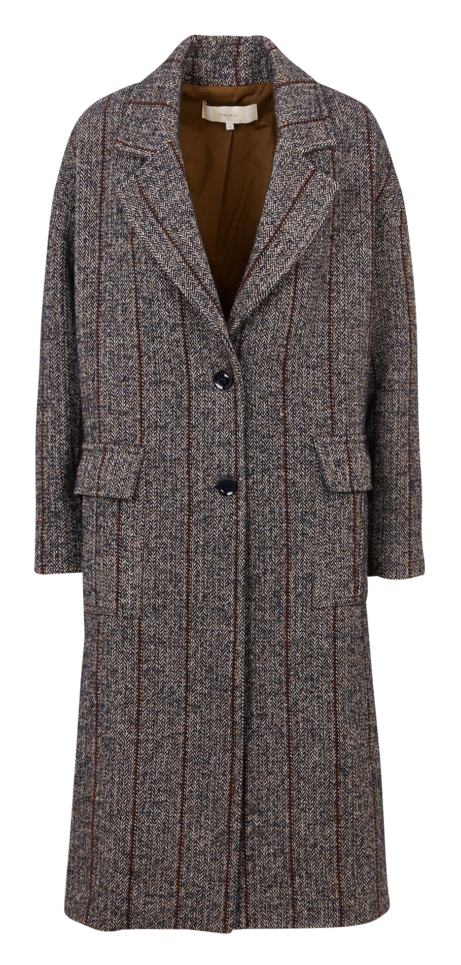 Manteau mi-long imprimé TINSELS Bleu