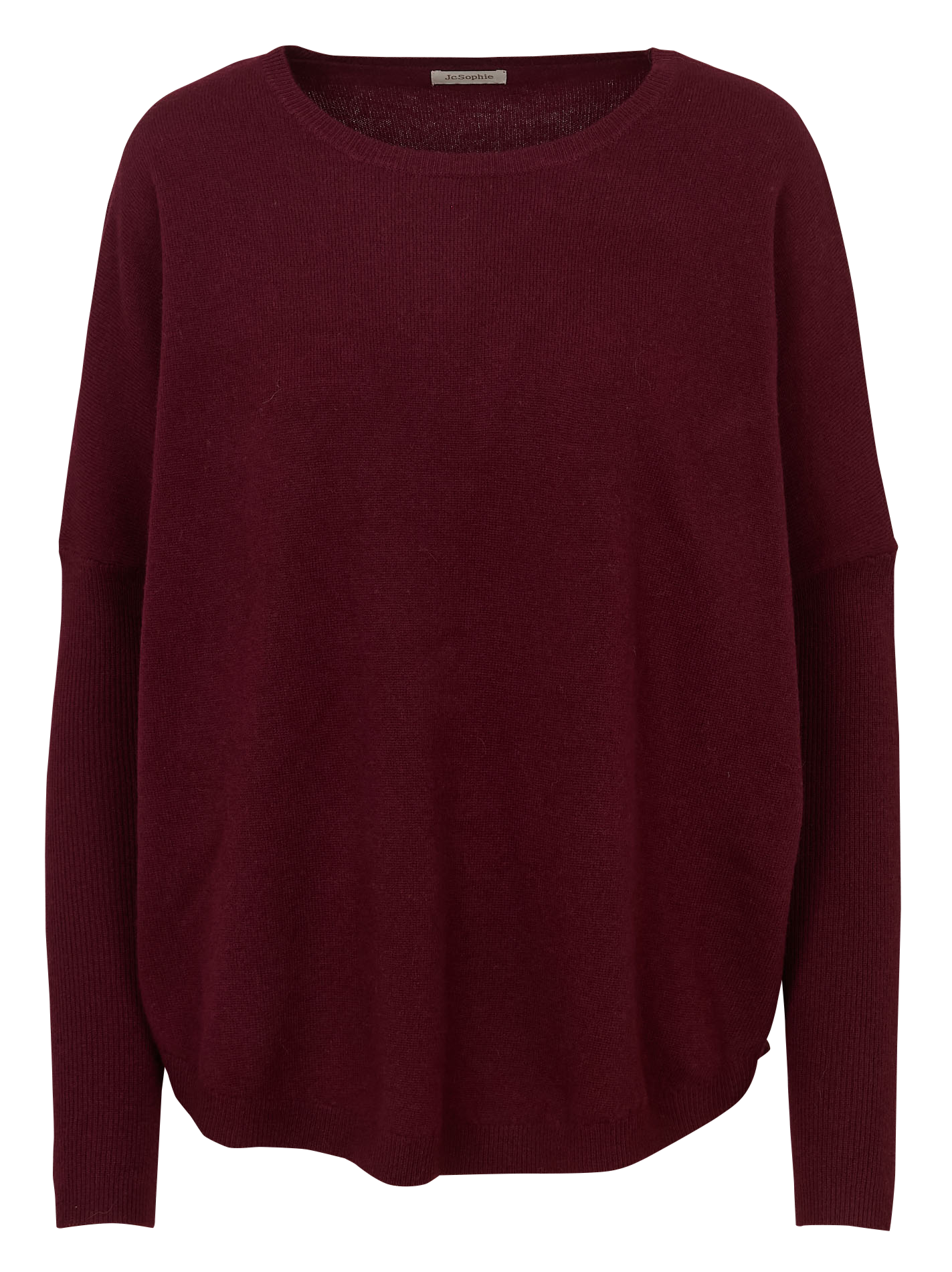 Pull ample uni en laine JC SOPHIE Rouge