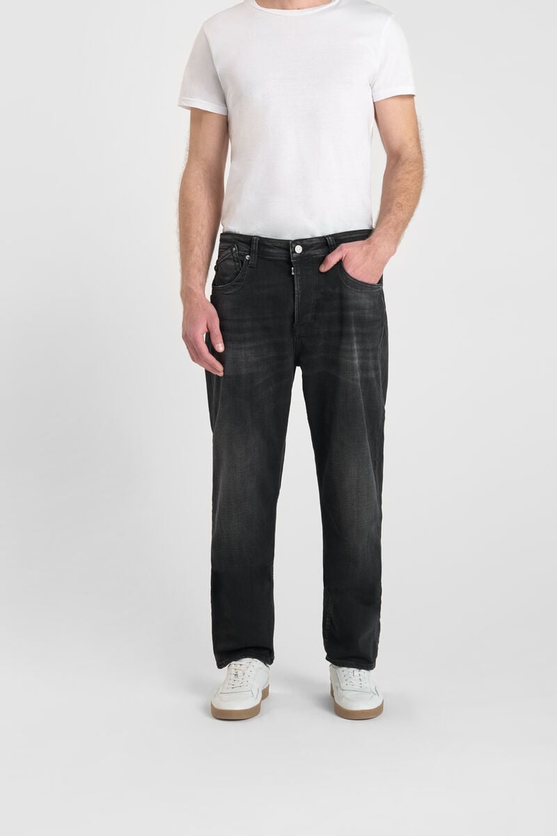 Loose, oversized jeans, length 34 LE TEMPS DES CERISES Black