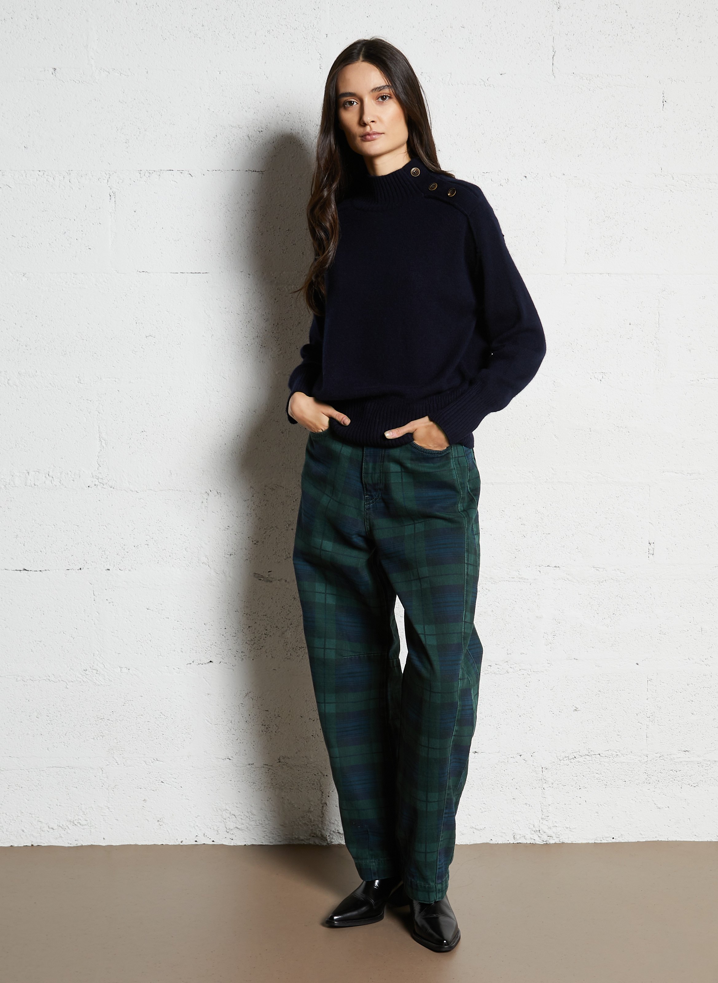 Cashmere high-neck sweater MAISON 123 Blue