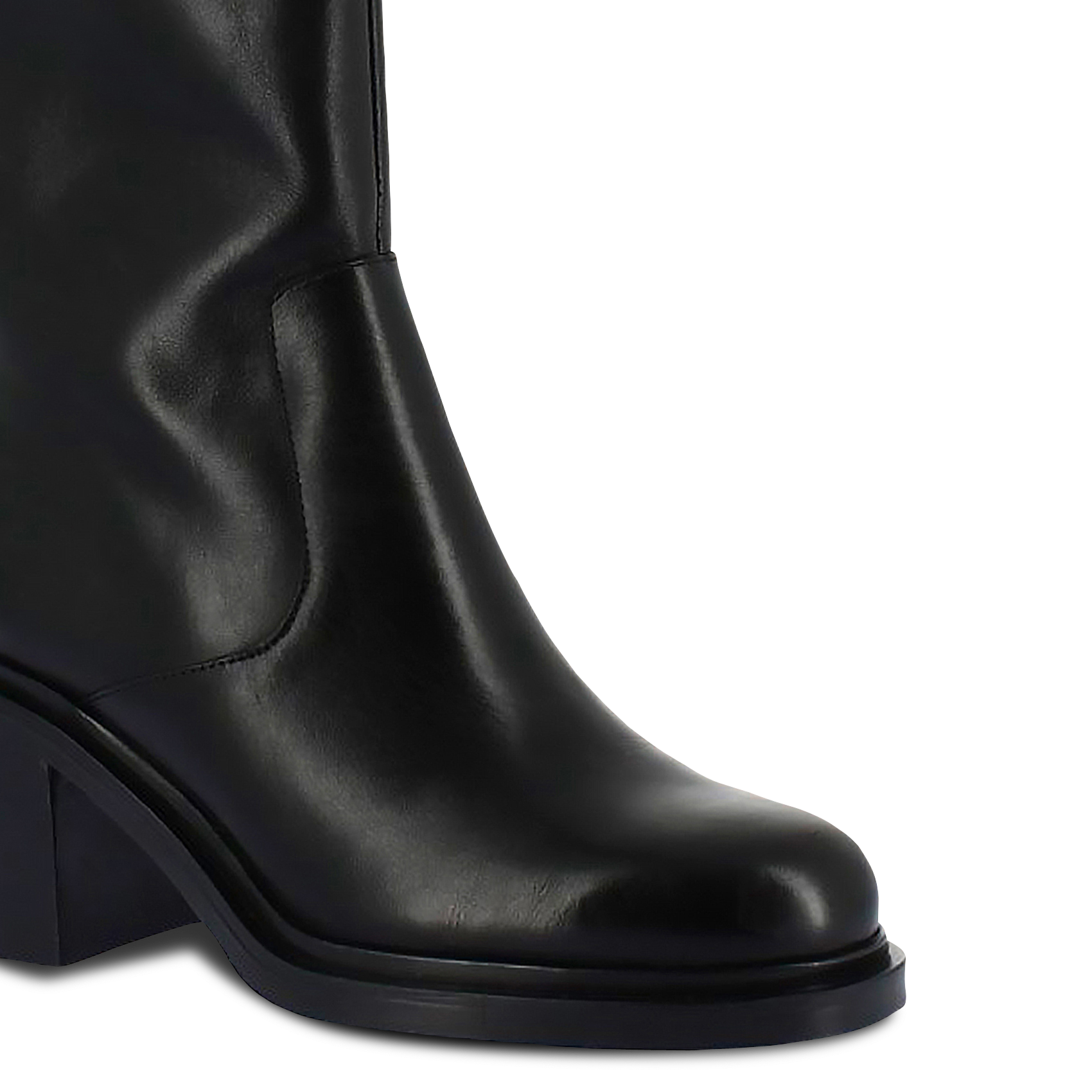 Laarzen van leer Zwart