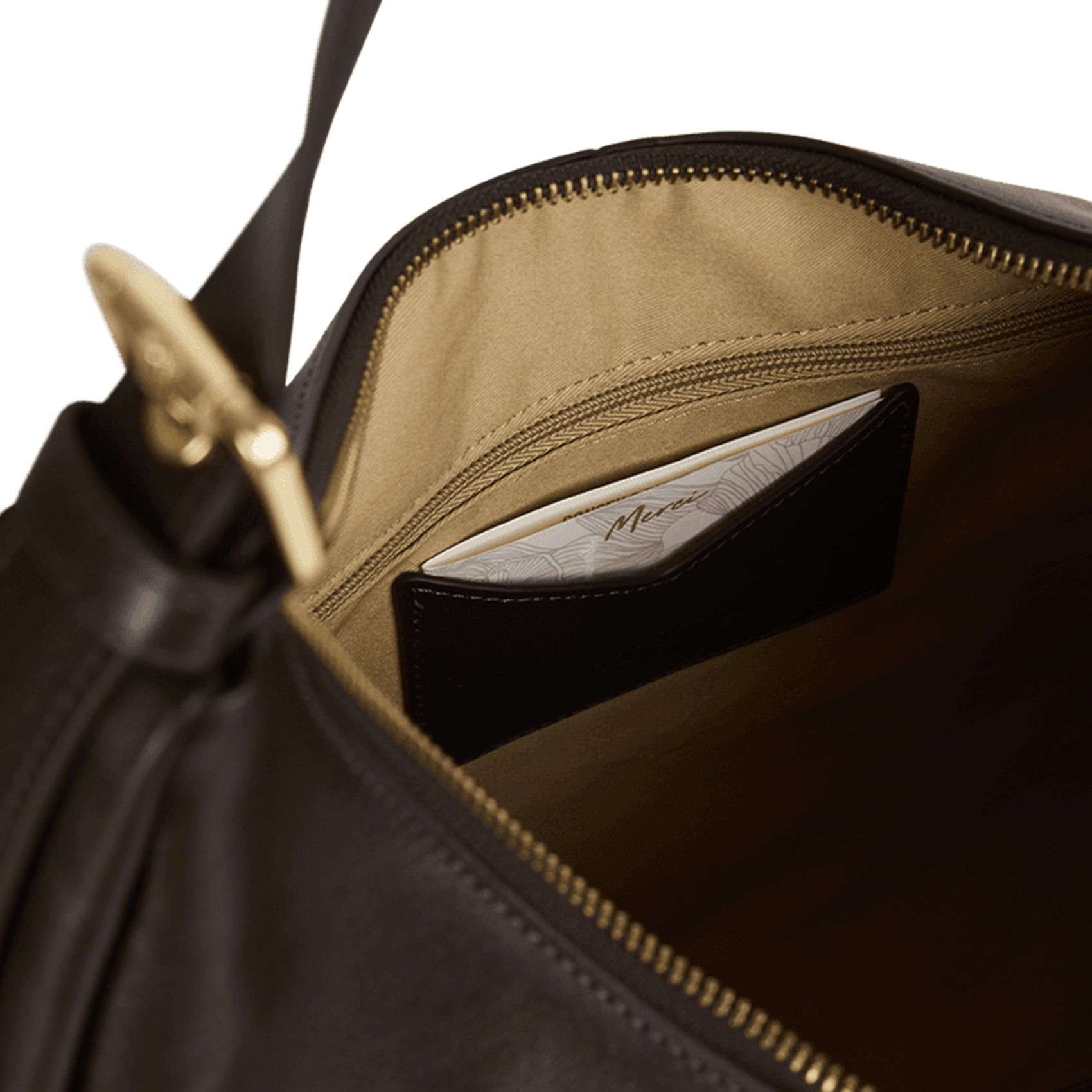 Leather clutch bag NAT & NIN Brown