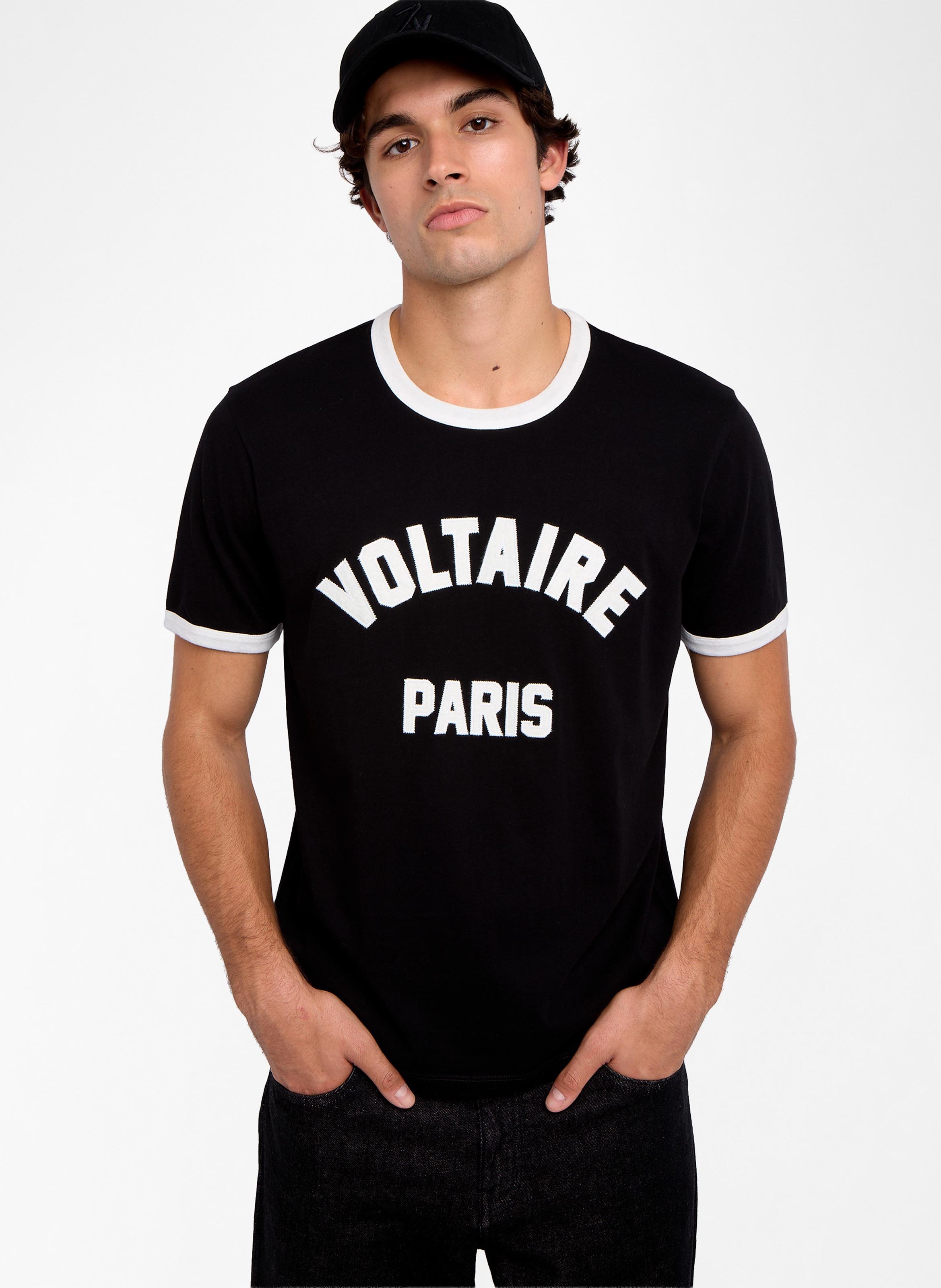 Straight screen-printed round-neck T-shirt ZADIG&VOLTAIRE Black