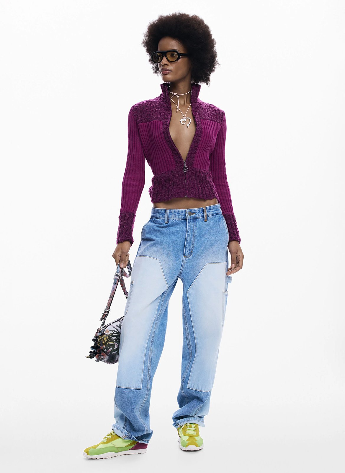 Gilet col montant DESIGUAL Rouge