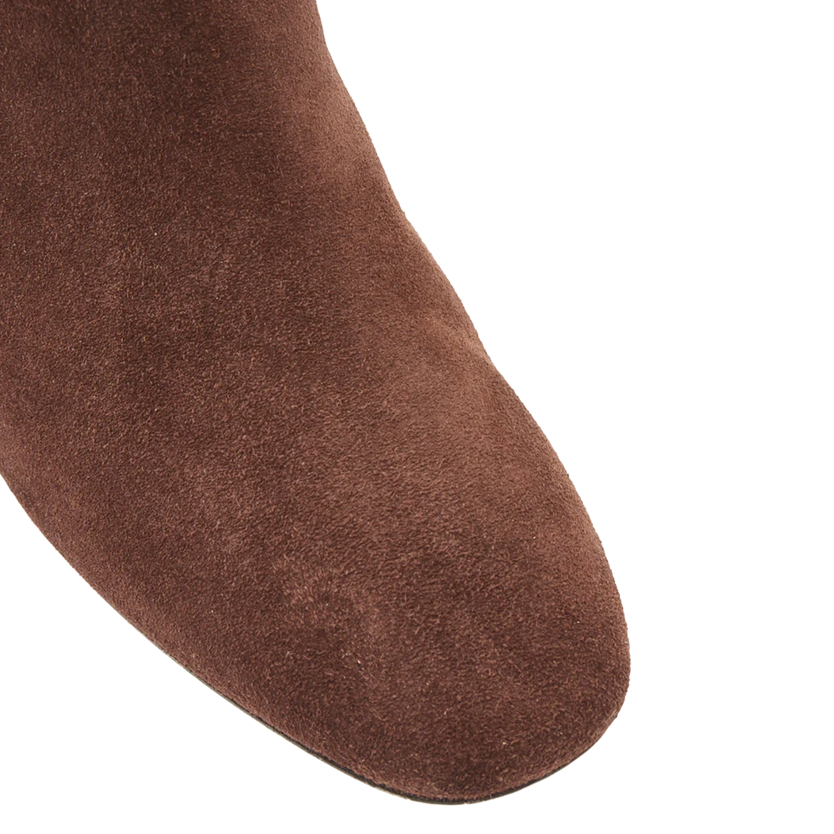 Bottines à talons en cuir velours COSMOPARIS Marron