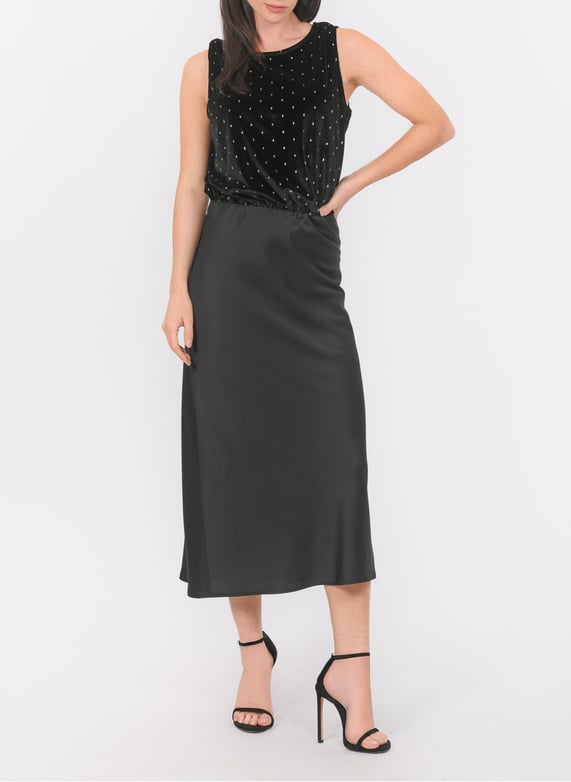 Midi v-Neck bi-Material dress Black Kookai - Women | Place des Tendances Midi v-Neck bi-Material dress Black Kookai - Women | Place des Tendances