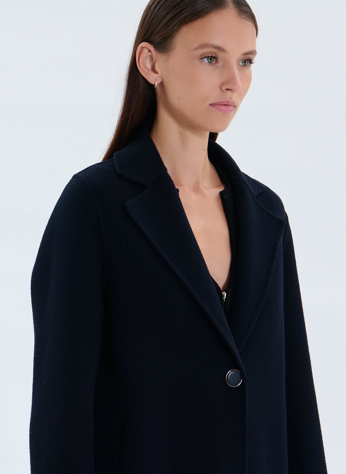 Oversized wool-blend coat with tailored collar ZAPA Blue