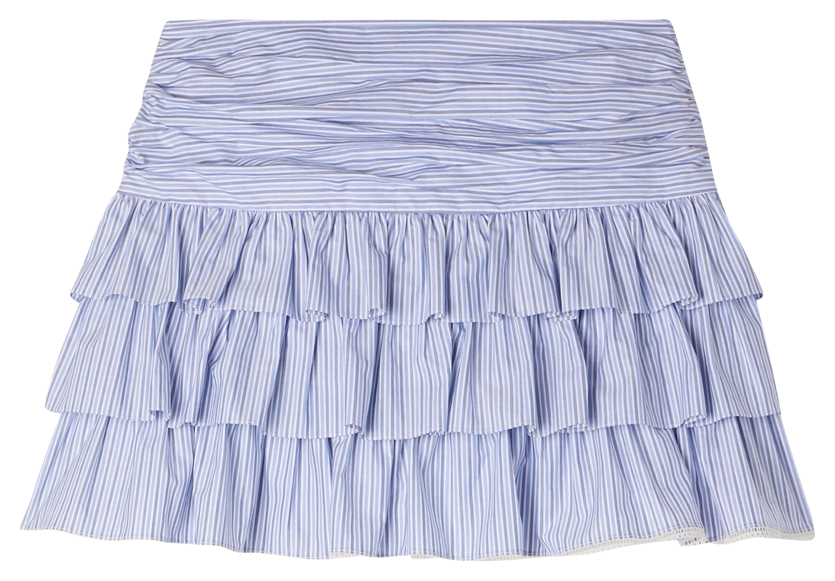 Jupe courte évasée en coton SANDRO Bleu