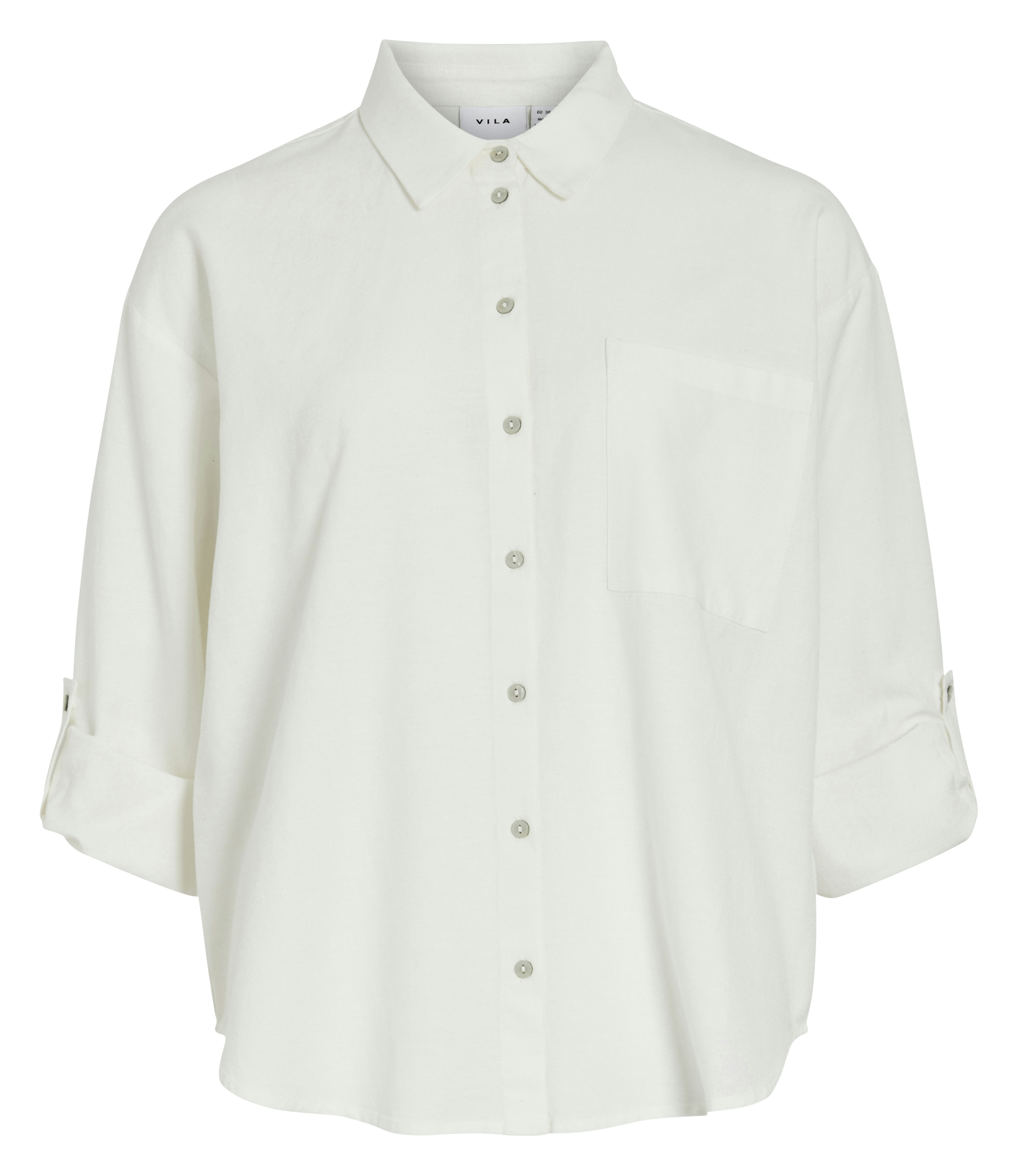Chemise droite col classique VILA Blanc