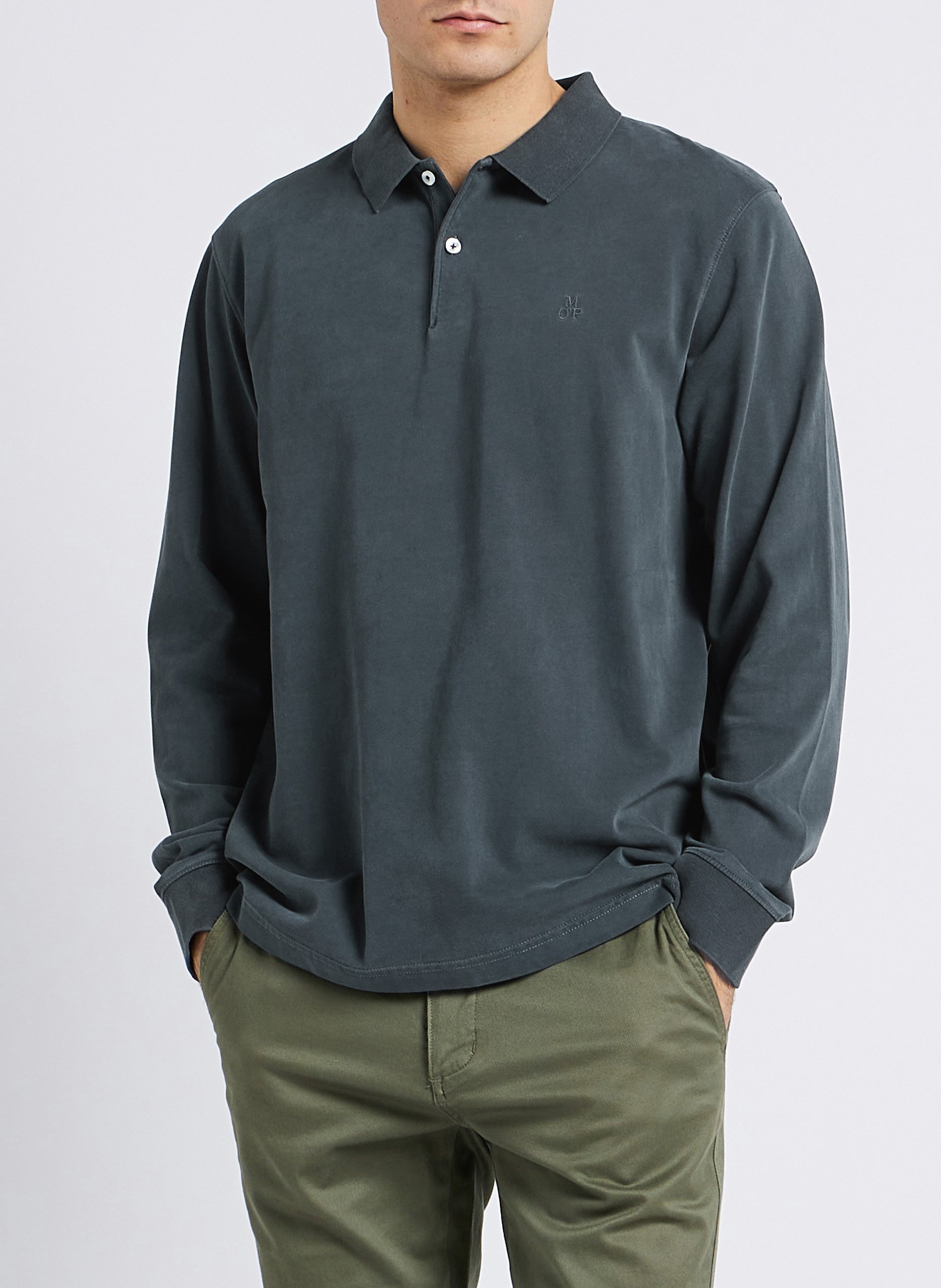 Regular-fit organic cotton polo shirt MARC O'POLO Blue