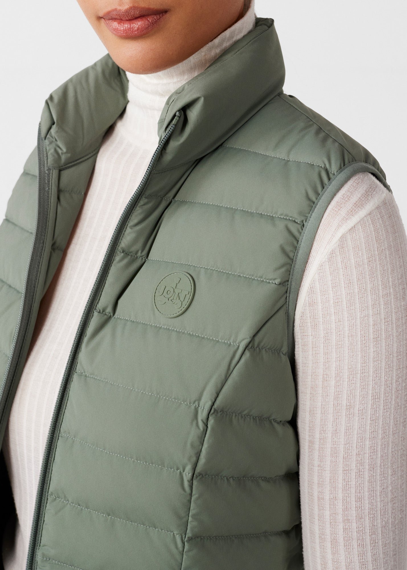 Stretch sleeveless down jacket Grenada JOTT Green