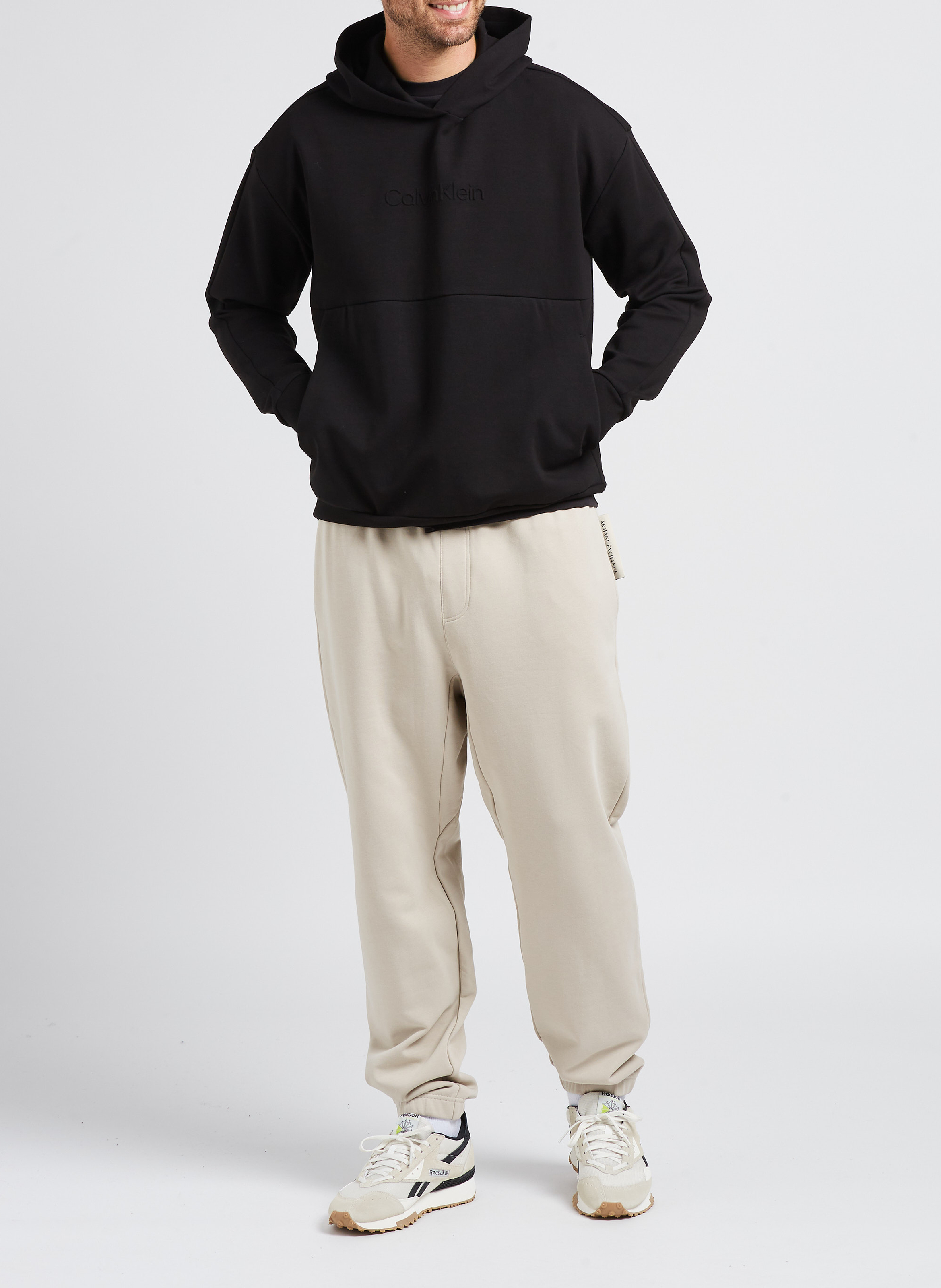 Sweat à capuche loose-fit en coton CALVIN KLEIN Noir