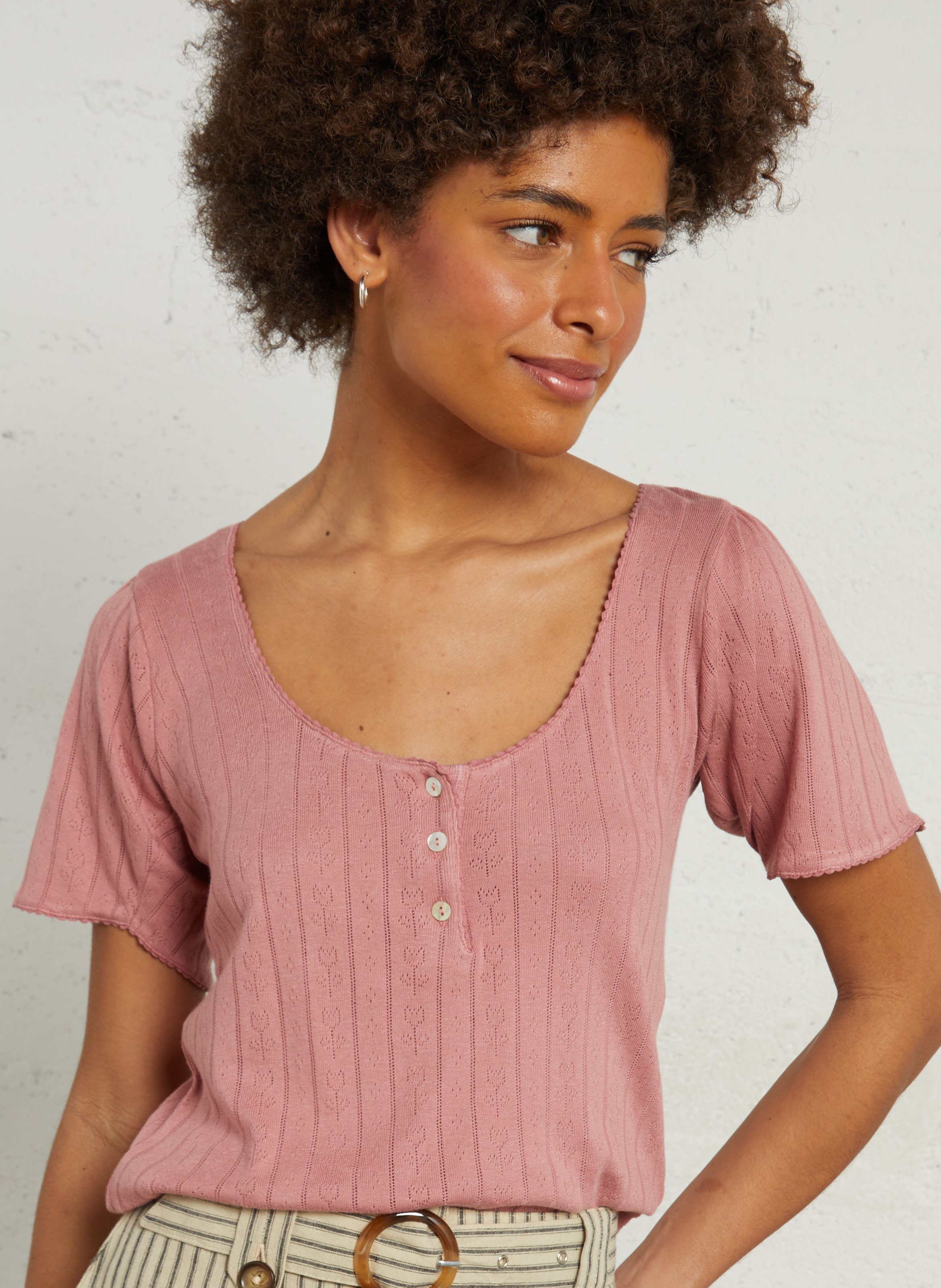 Gestreept T-shirt in marinelook met lange mouwen EMILE ET IDA