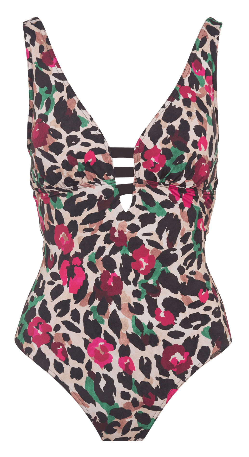 Badeanzug mit Aufdruck LIVIA Beige