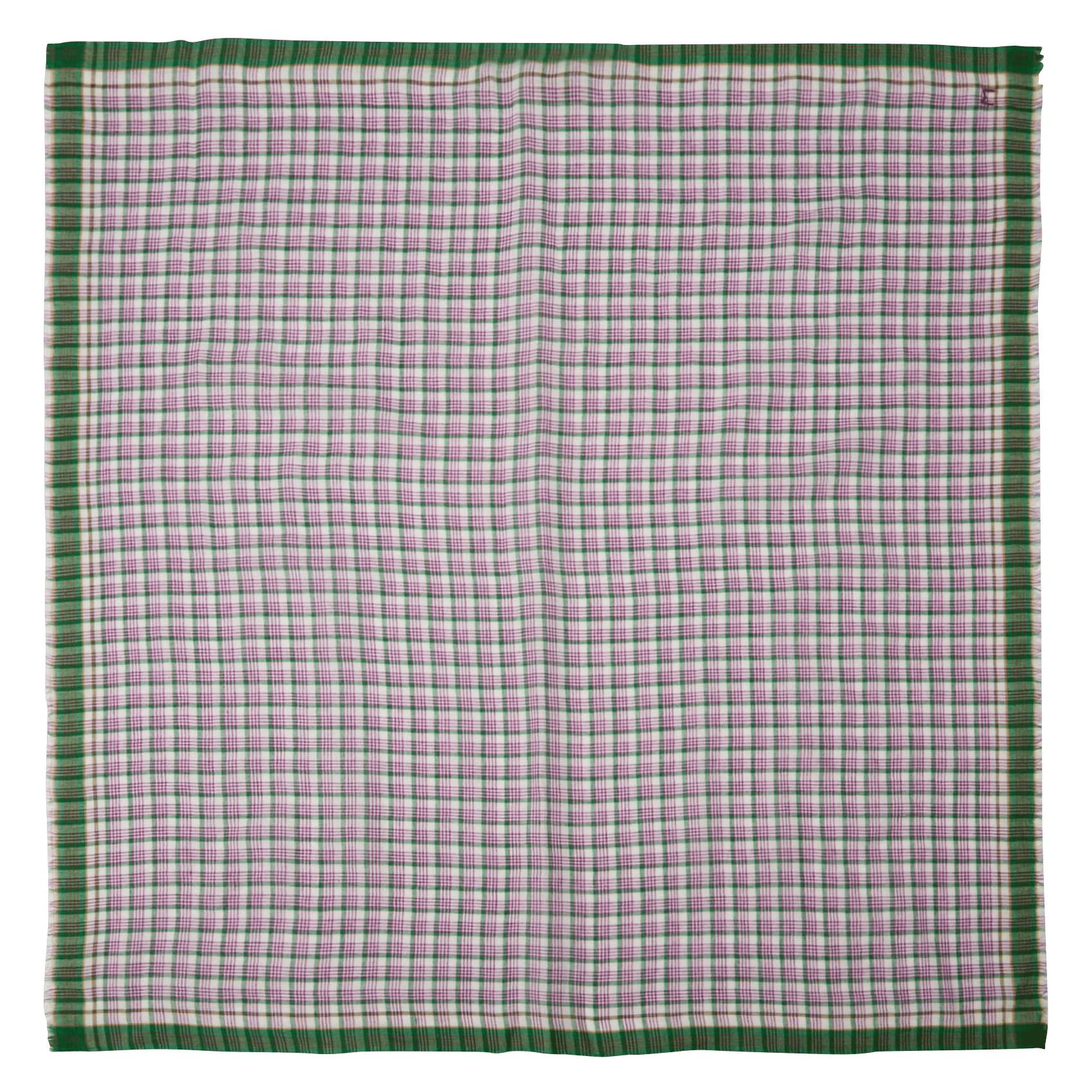 Checked cotton scarf MOISMONT Green