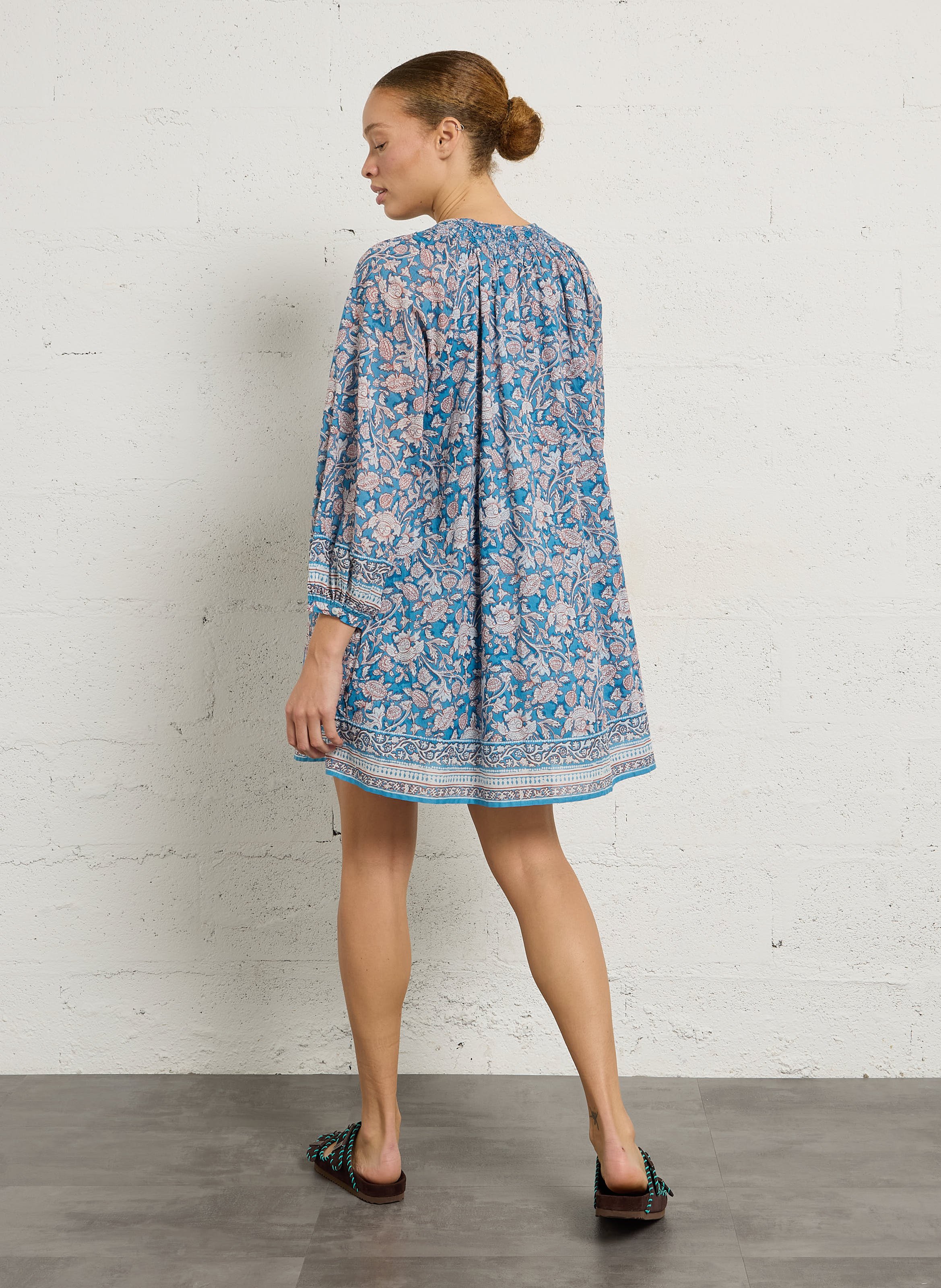 Kurzes, lockeres Bio-Baumwollkleid LOUISE MISHA Mehrfarbig