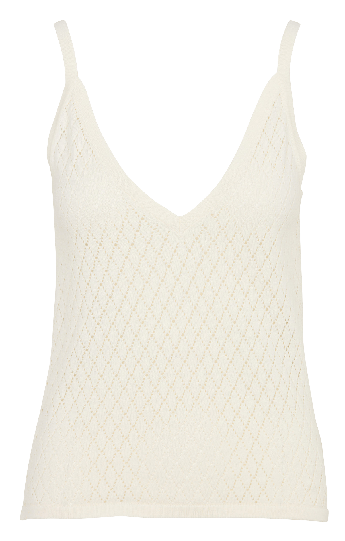 V-neck tank top in openwork knit THE NEW SOCIETY Beige