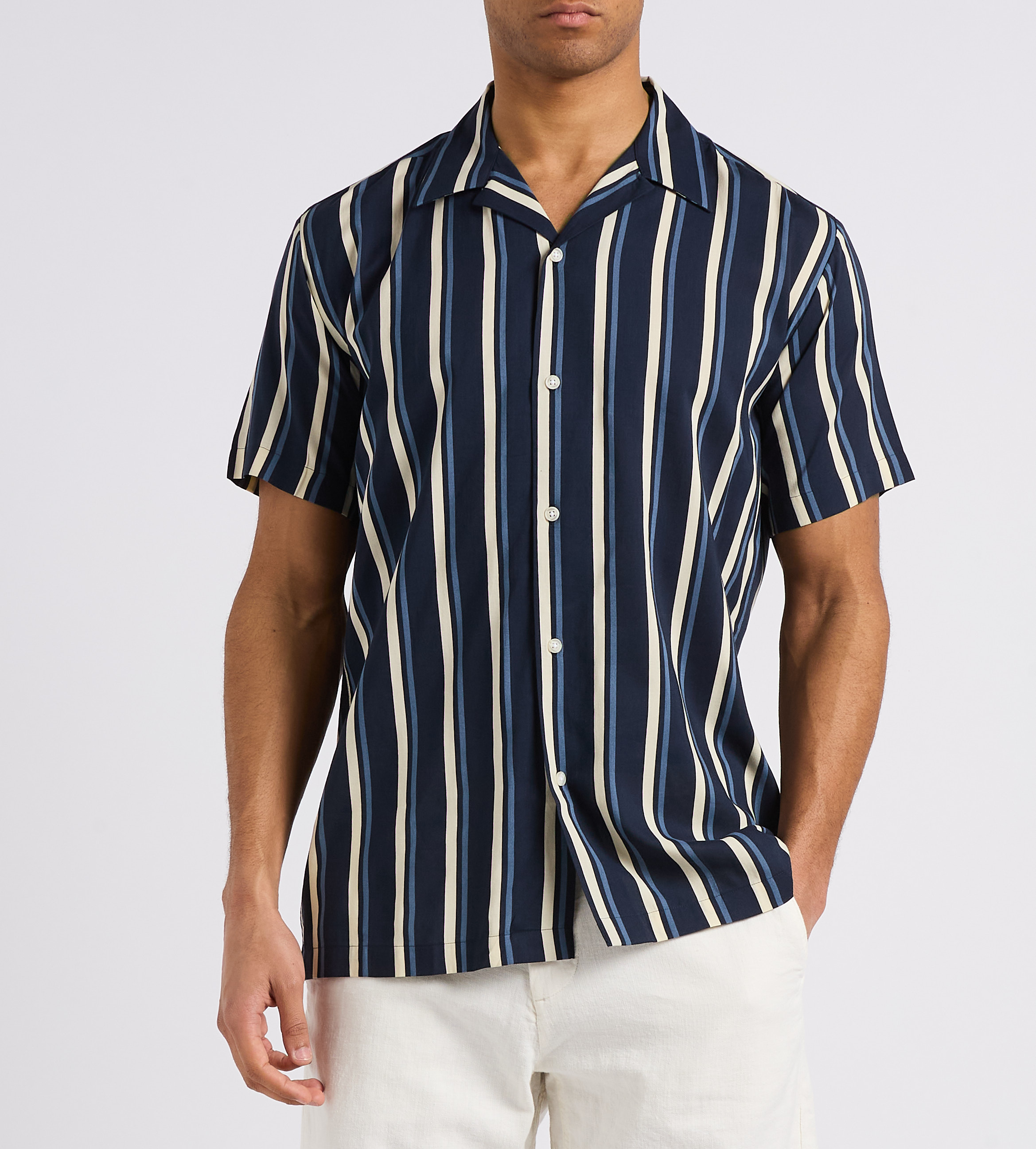 Regular-fit organic cotton-blend shirt SELECTED