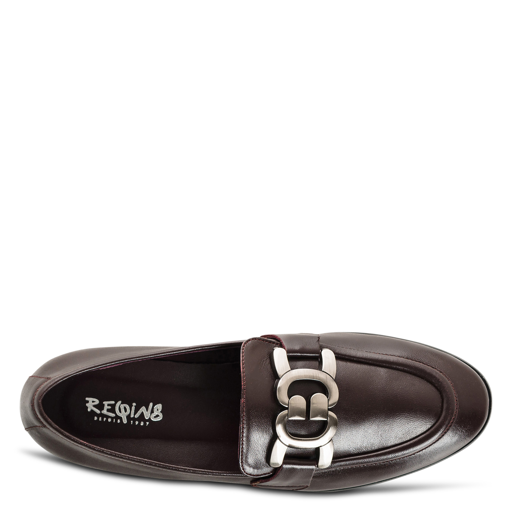 Mocassins en cuir REQINS Rouge