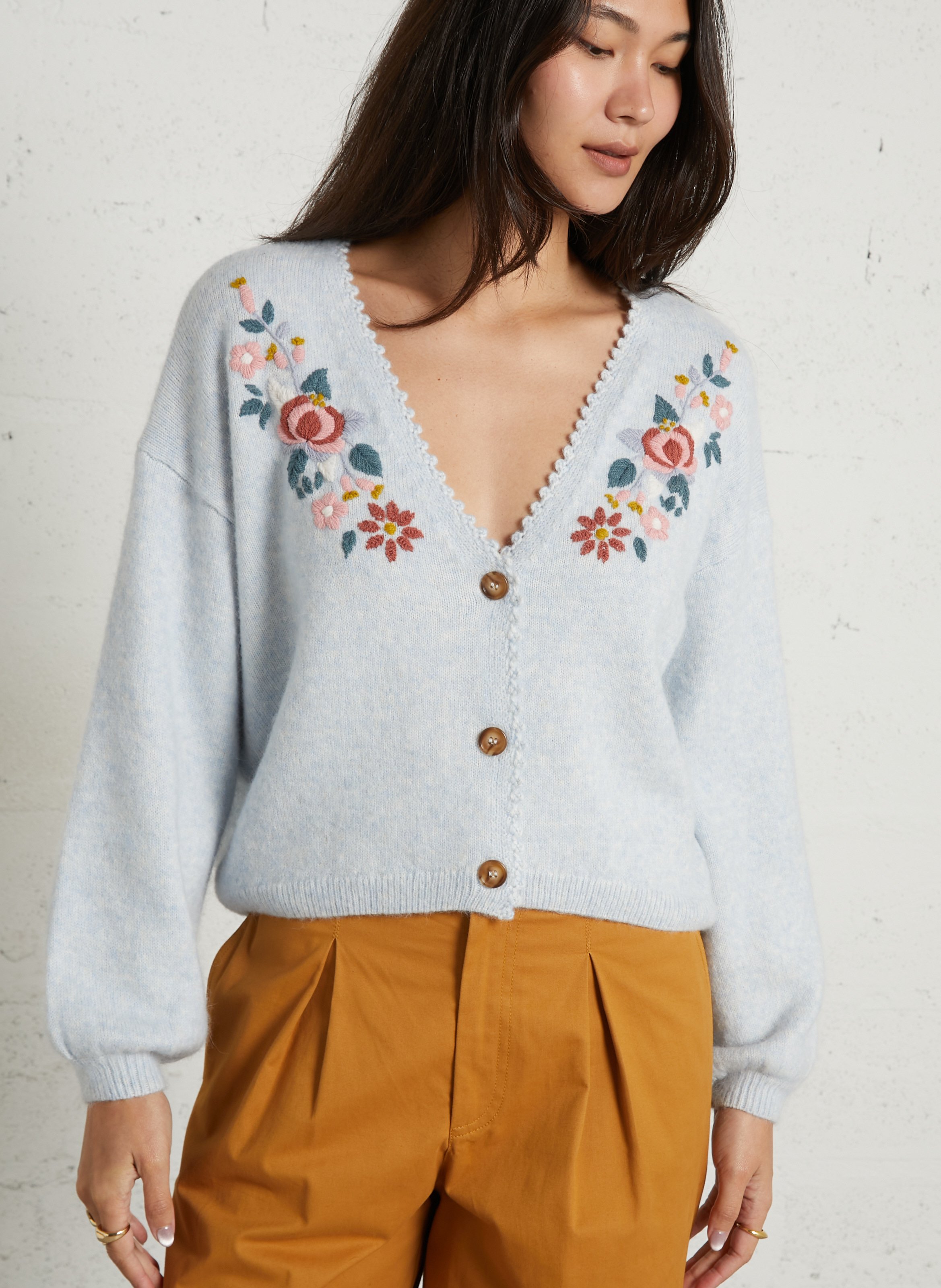 Vest met sjaalkraag LOUISE MISHA Blauw