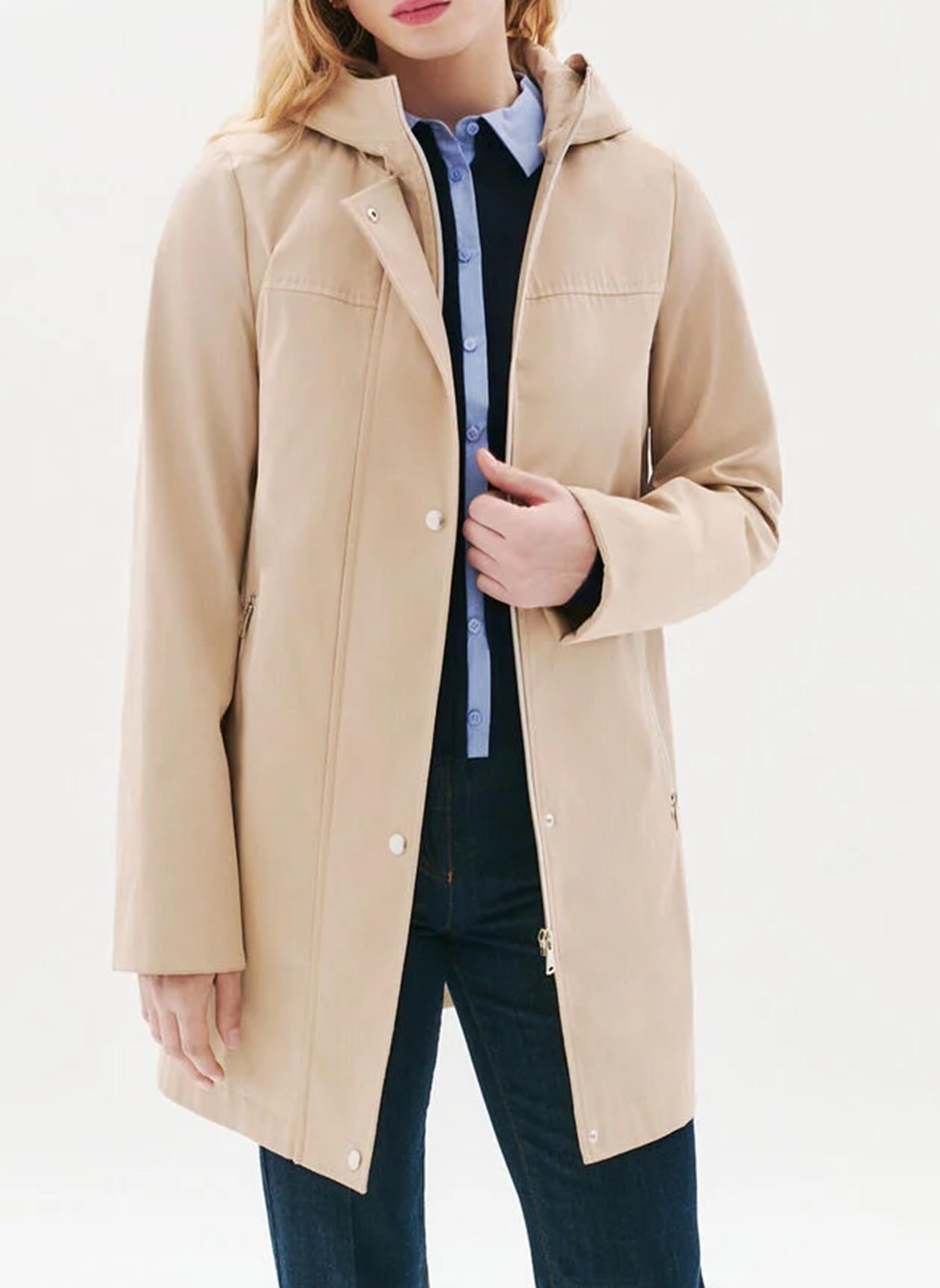 High-neck coat CAROLL Beige